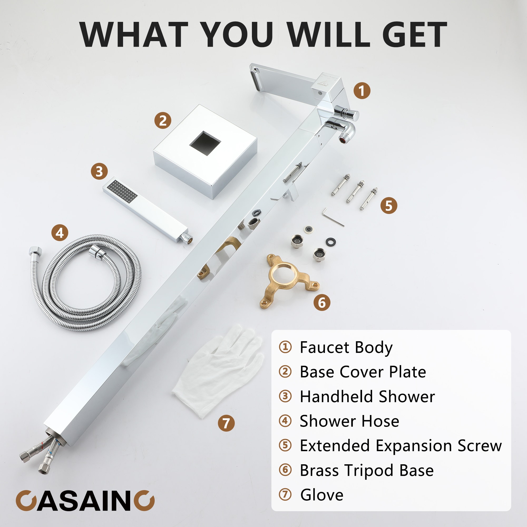 CASAINC TC03-CP Roman-Tub-Faucets - View #10