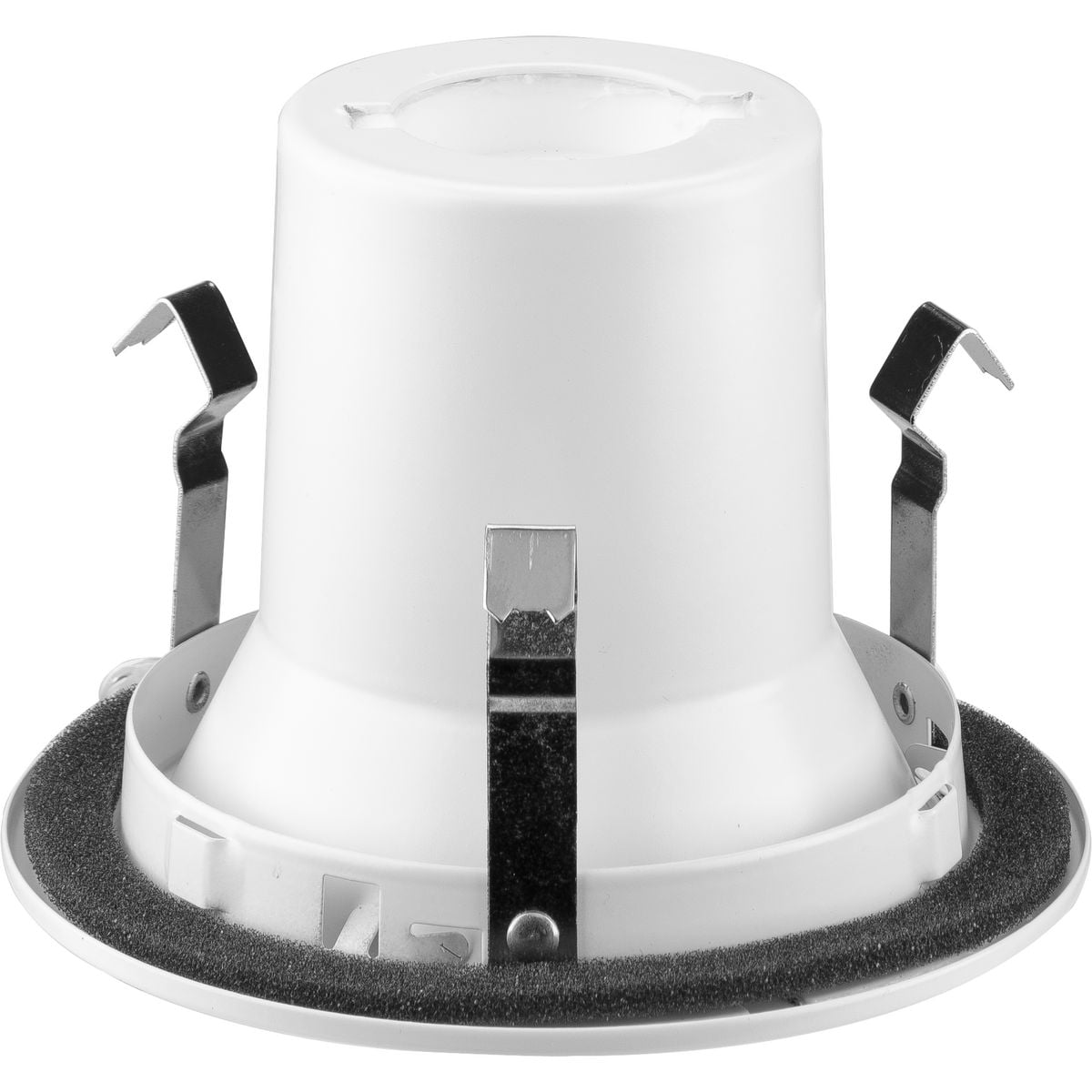 White Aluminum 4" LED Recessed Open Shower Trim