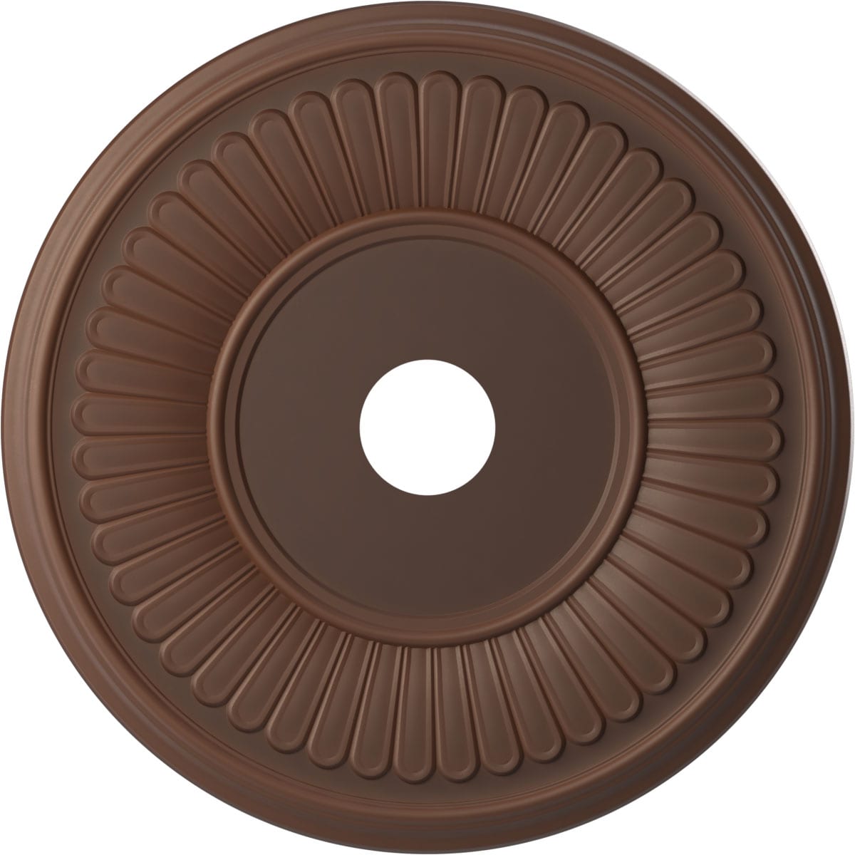 Ekena Millwork CMP22BEDRU Berkshire Thermoformed 22-in W x 22-in L Painted Universal Aged Metallic Rust PVC Whole Ceiling Medallion