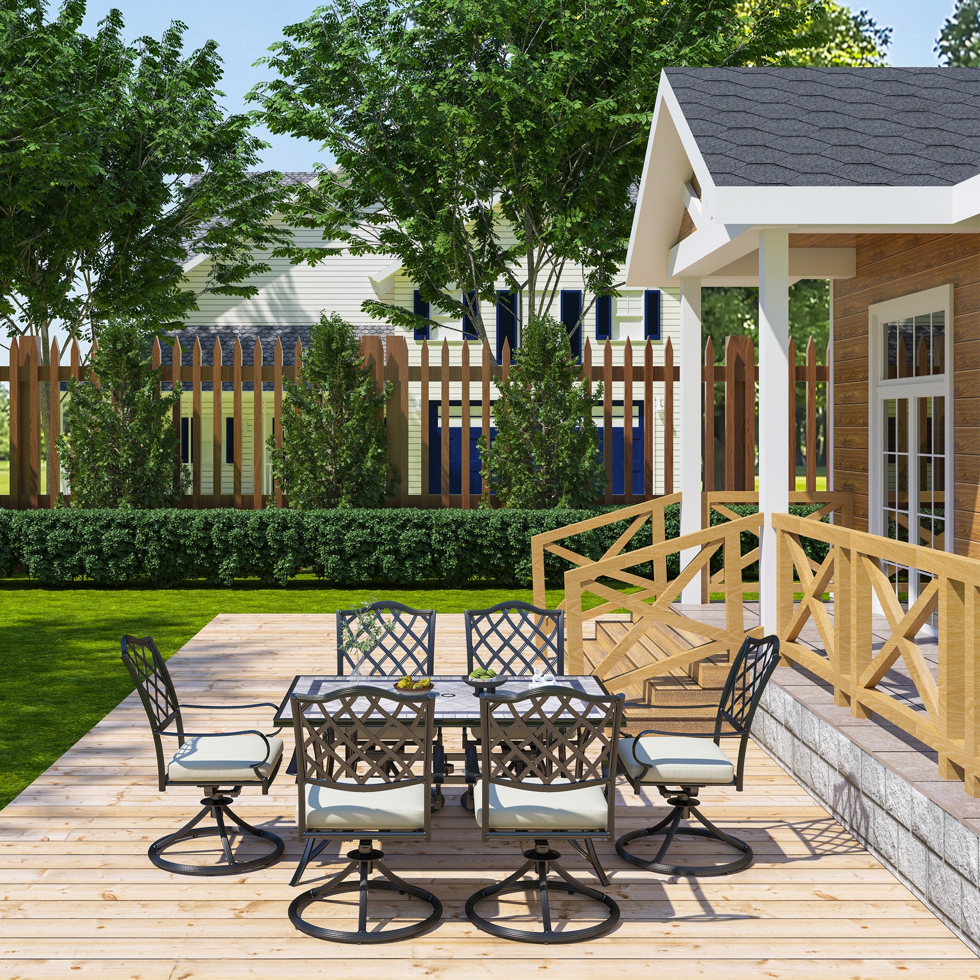 Clihome IVY203-R11-CL Patio-Dining-Sets - View #2