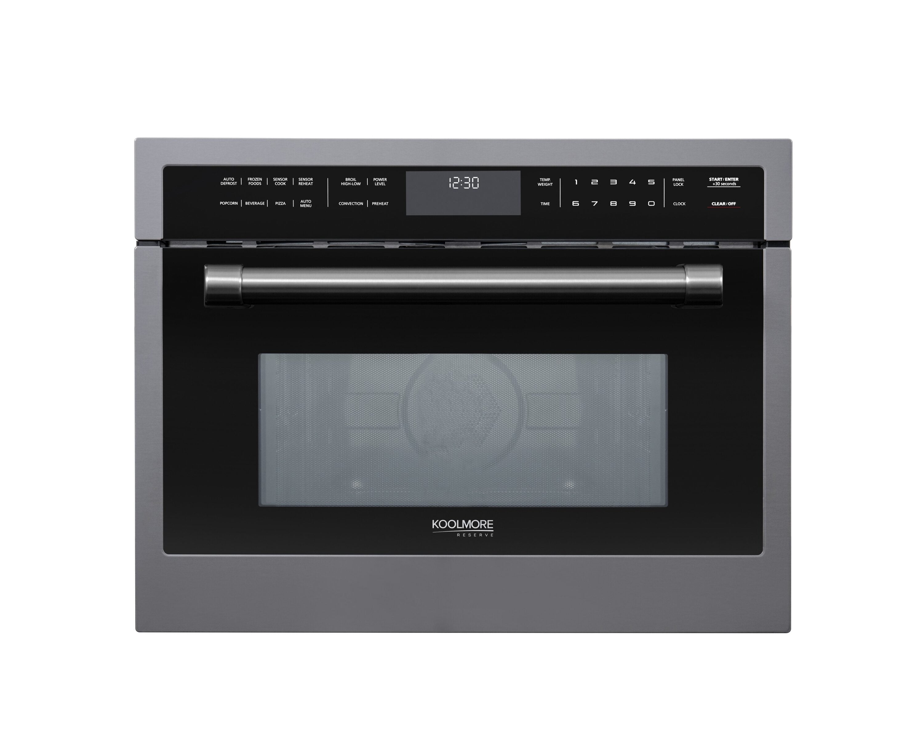 KoolMore LOW-KM-CWO24-BSS Reserve Reserve 1.6-cu ft 1000 -Watt 23.5-in Built-In Microwave with Sensor Cooking Controls ( Black Stainless Steel )
