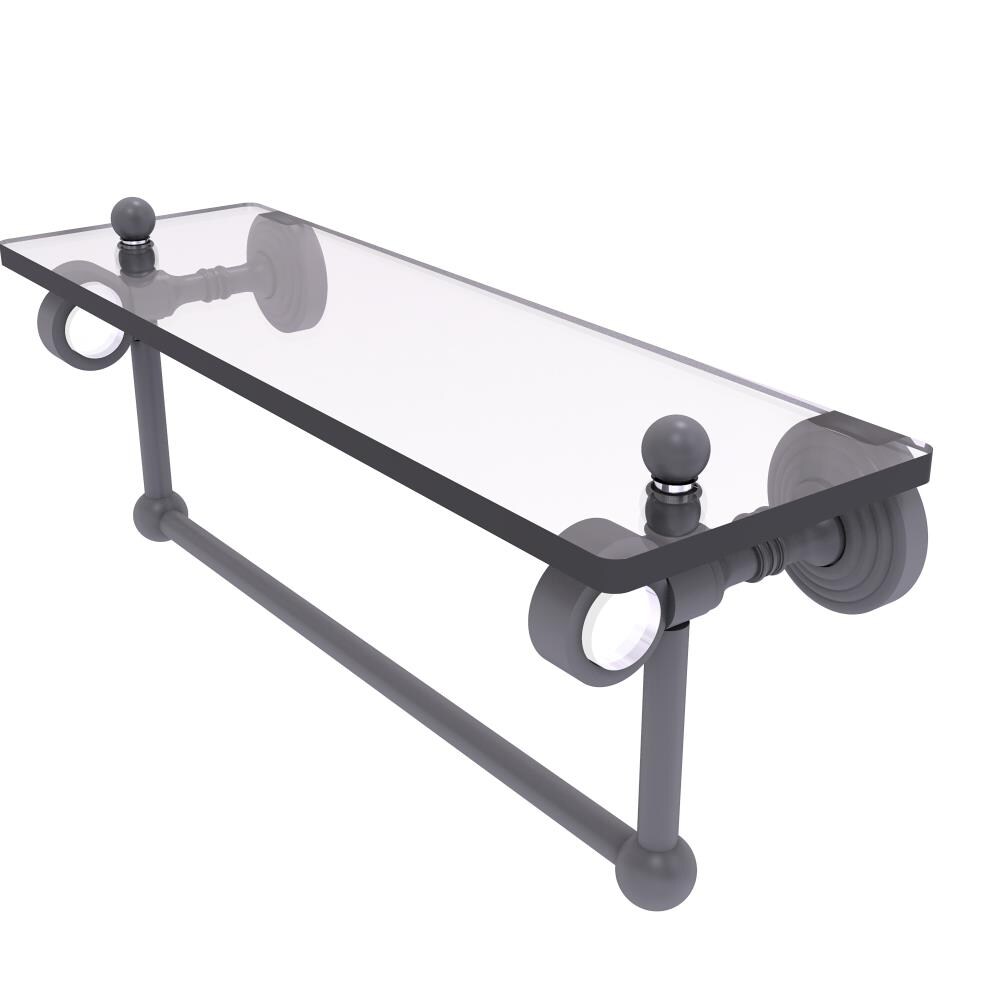 Allied Brass PG-1TB-16-GYM Pacific Grove Matte Gray Wall mount Bathroom Shelf ( 16-in x 6.4-in x 5-in )