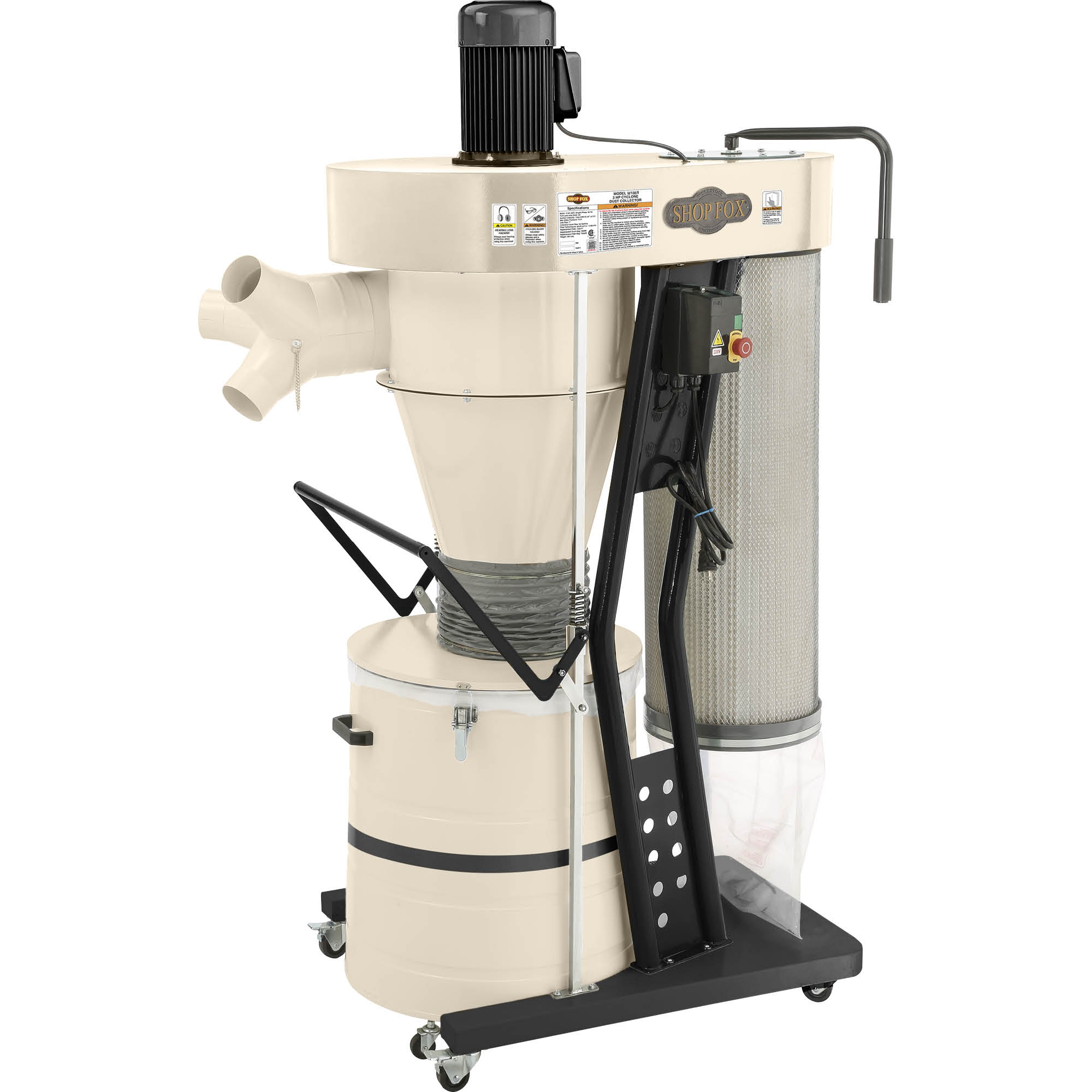 Shop Fox W1869 W1869 40-gallon Dry Dust Collector with Polyester Filter