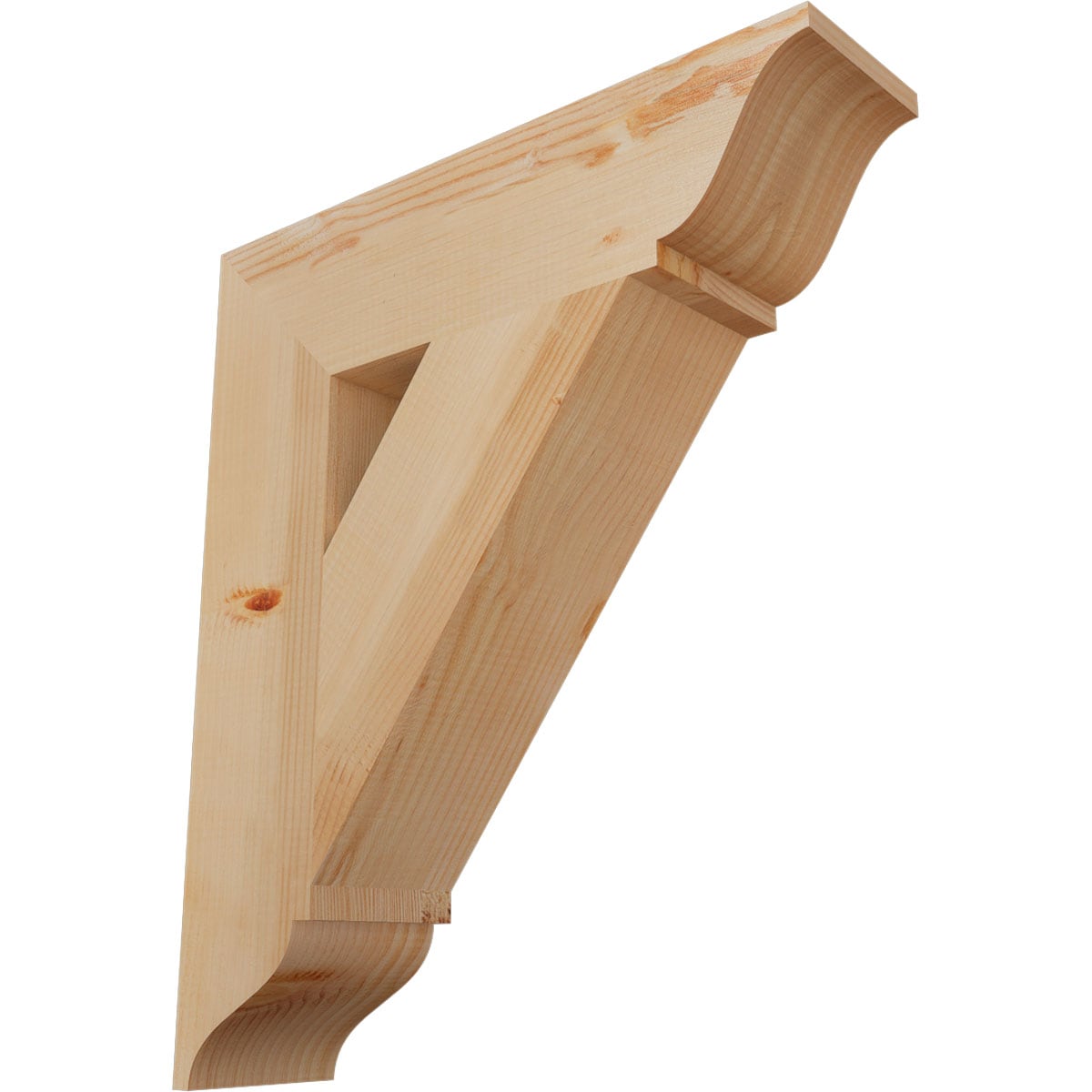 Ekena Millwork BKT06X24X28TRA01SDF Traditional traditional smooth 5-1/2-in x 24-in x 28-in Douglas fir Brown Wood Standard bracket