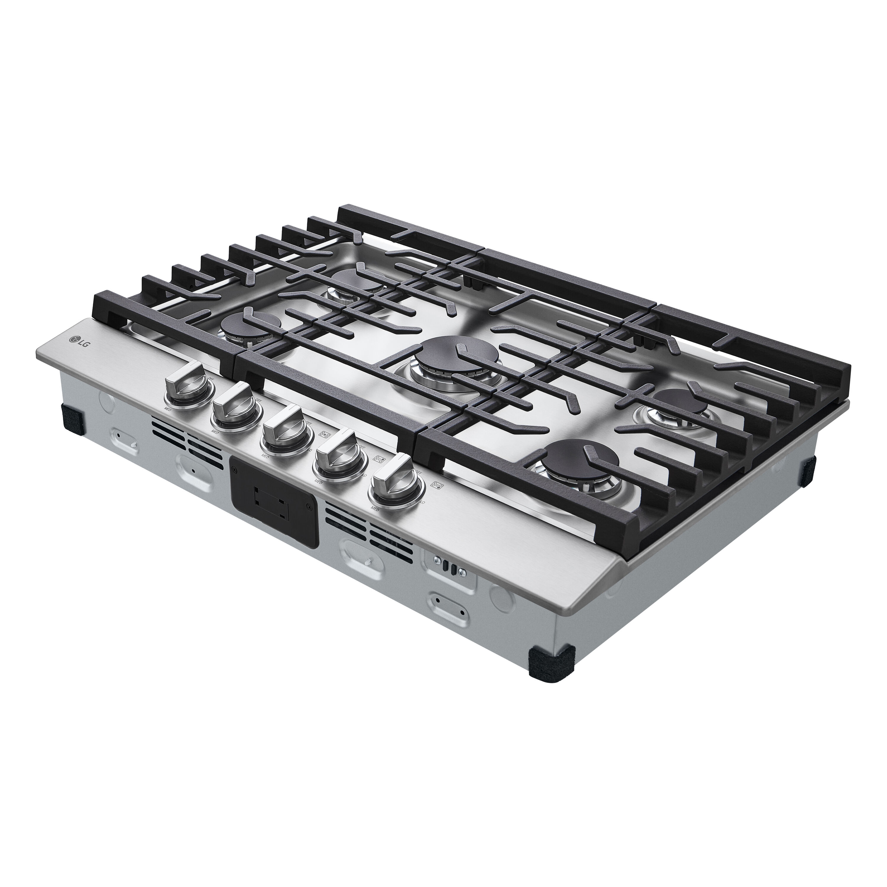 LG 30-in 5 Burners Stainless Steel Gas Cooktop in the Gas Cooktops  department at