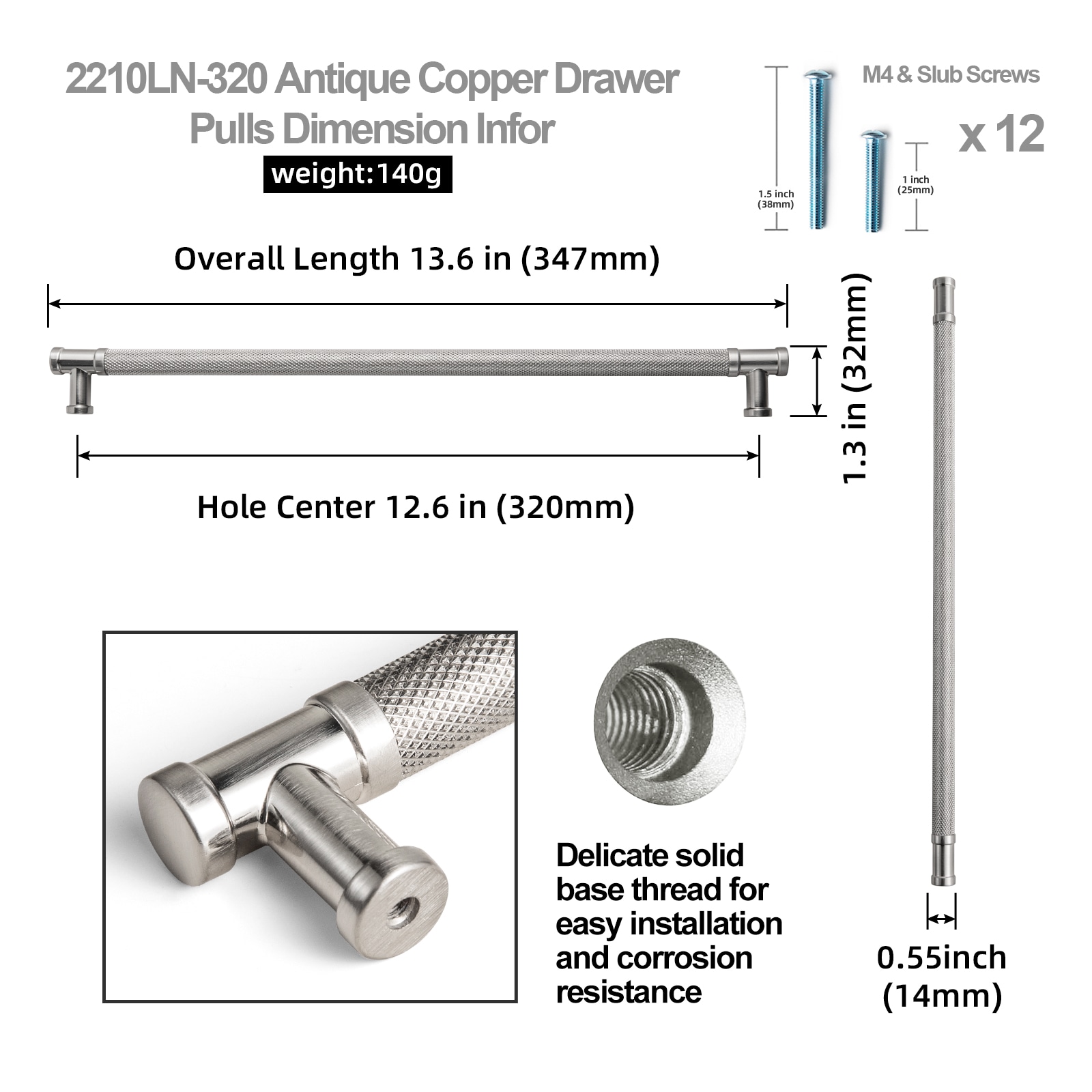 Miaokesen 2210LN-320 Cabinet-Pulls - View #2