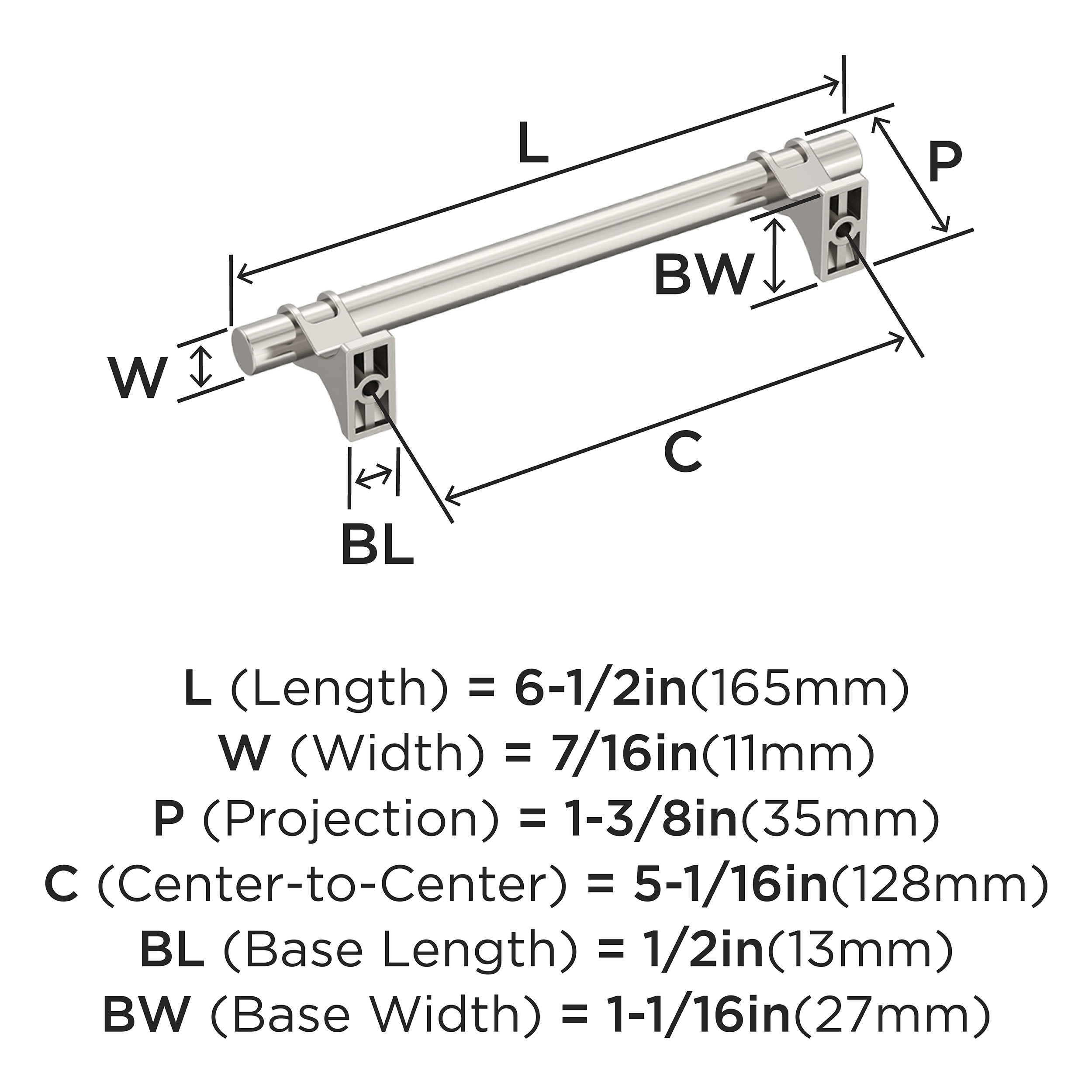 Amerock BP36606PN Cabinet-Pulls - View #3