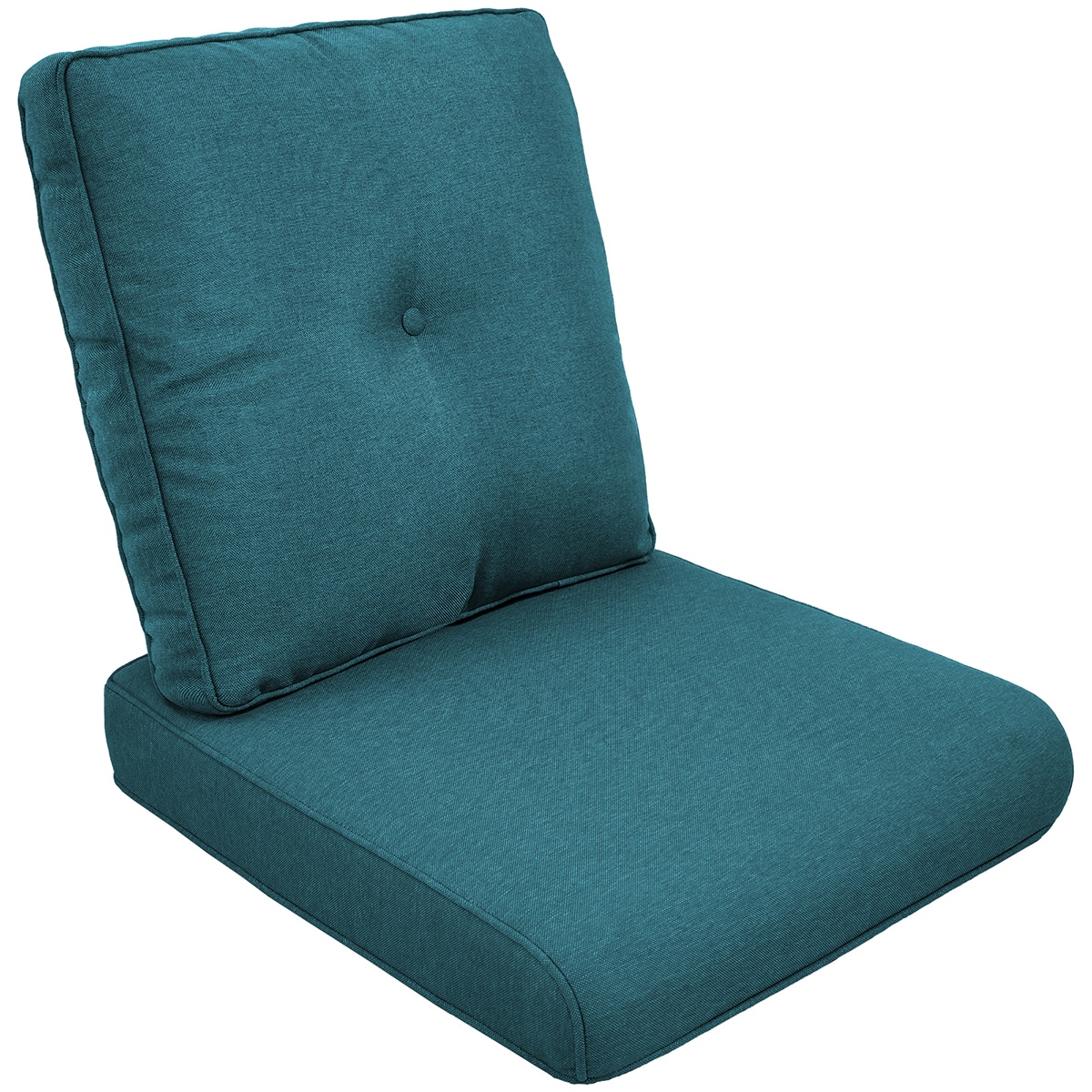 Rilyson FSZBD006-10 25-in x 22-in 2 -Piece Peacock Blue Patio chair cushion