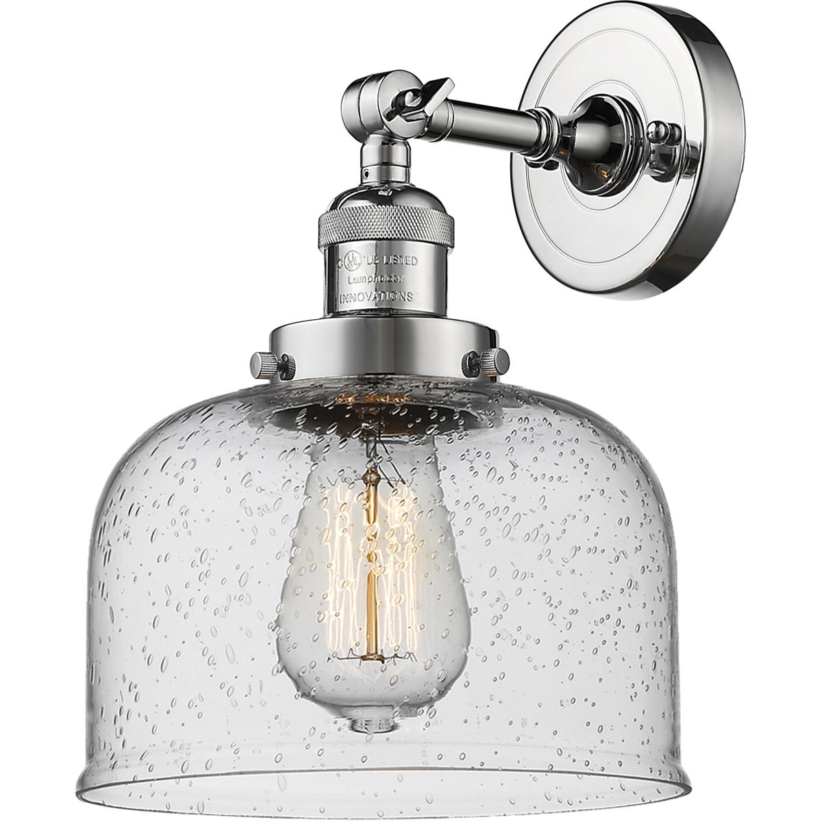Innovations Lighting 1067334 201F-PC-G74 Franklin Restoration Large Bell Polished Chrome