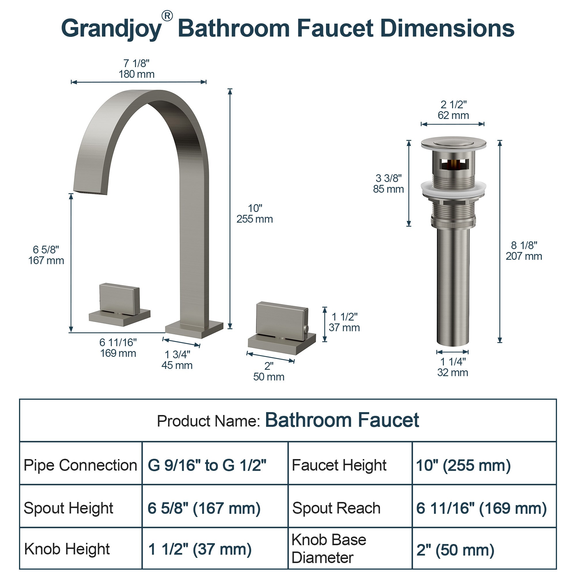 GRANDJOY SGF11GJ-51BN Lavatory-Faucets - View #10