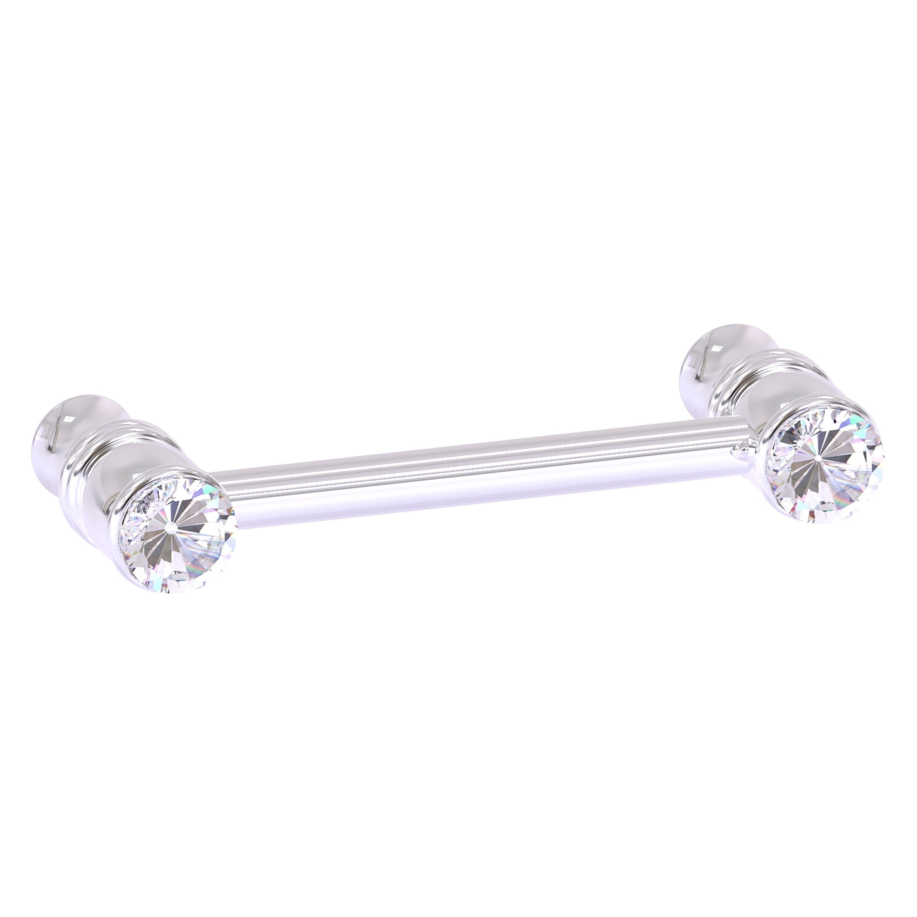 Allied Brass CC-30-3-PC Carolina Crystal 3-in , 76mm Center to Center Polished Chrome Dual Mount Cylindrical Bar For Use on Appliances Drawer Pulls