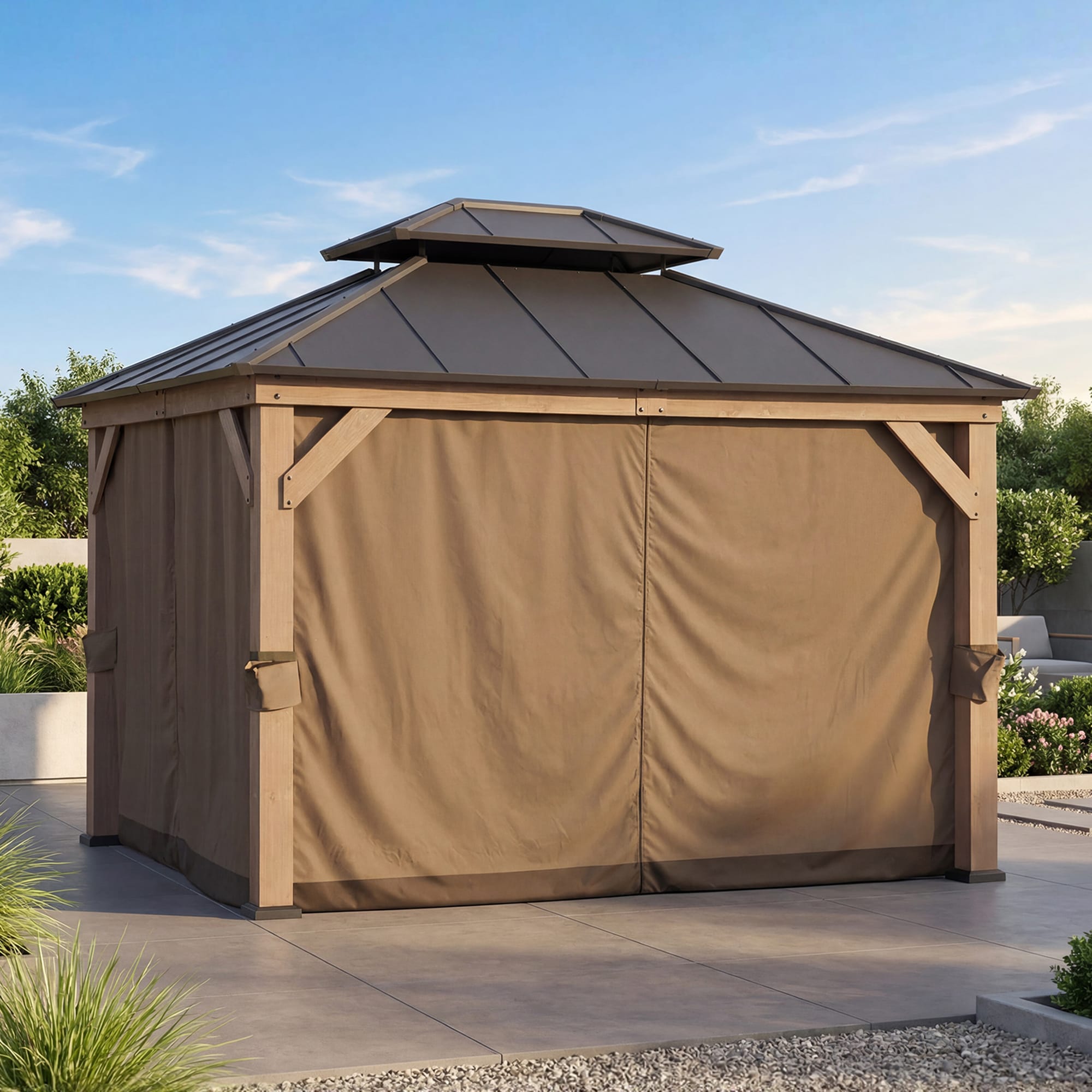 Sunjoy brown Canopy wall panels