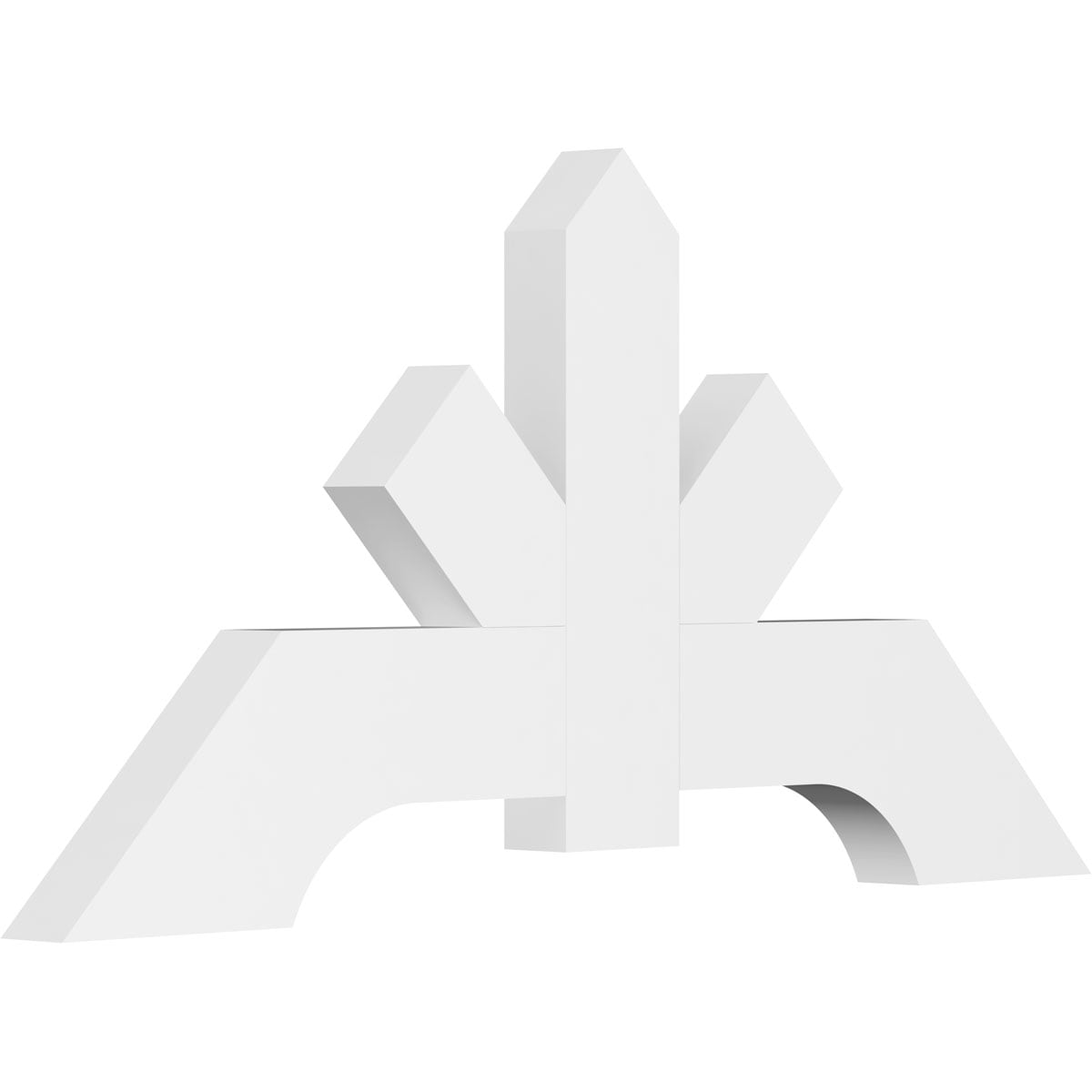 Ekena Millwork GBP036X18X0204VAN00 Vanguard White PVC Gable bracket