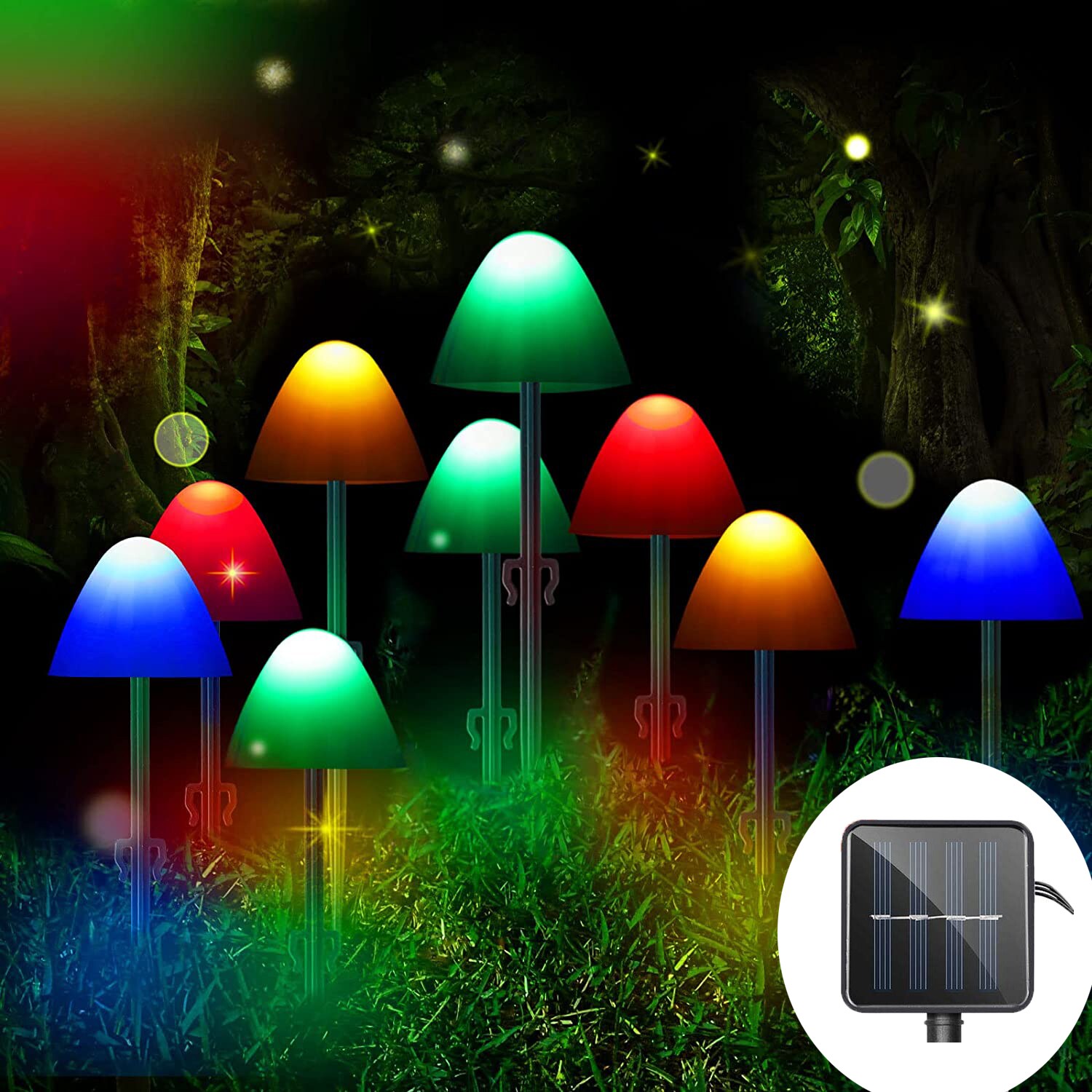 mushroom solar lights lowe's