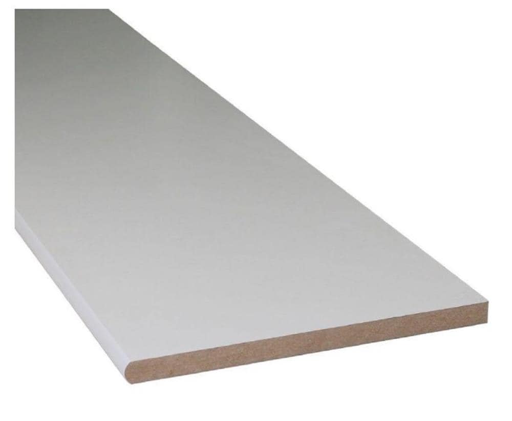 0.75 in. x 1-13/48 ft. x 8 ft. Bullnose Particle Board Shelving Board  (Common: 3/4 in. x 15-1/4 in. x 8 ft.) 1602408 - The Home Depot