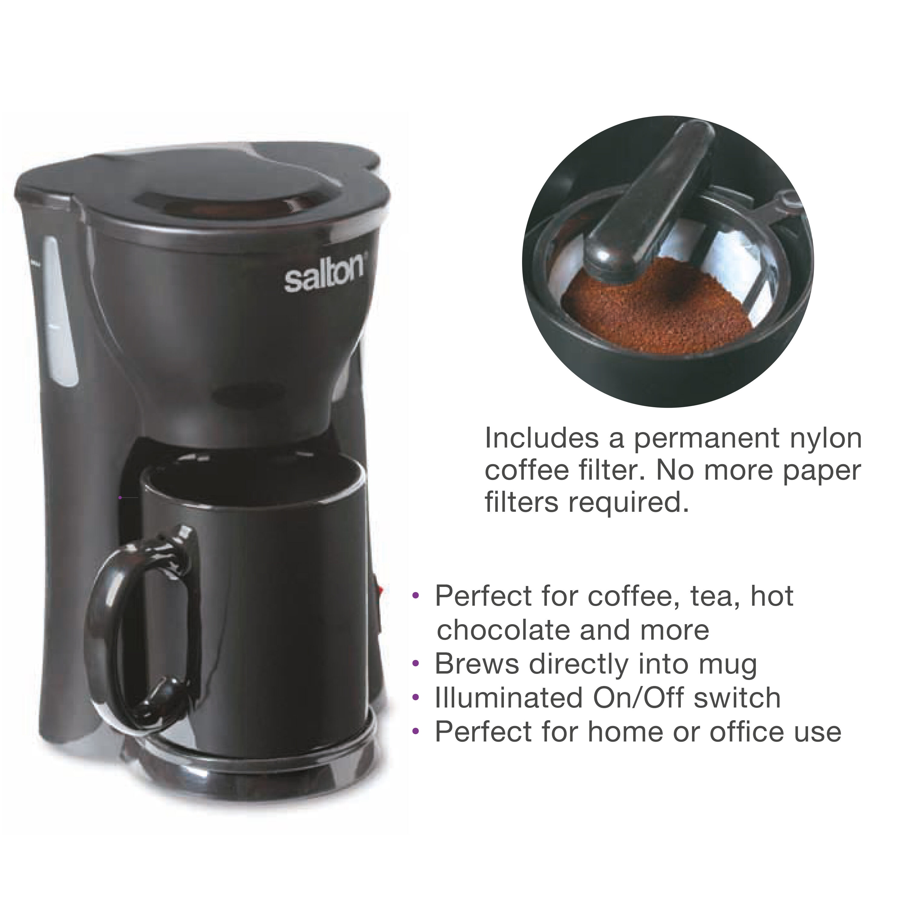 1/2/3Pcs Reusable Coffee Maker Basket Filter Fit Replacement Ninja Coffee  Bar Brewer Filters Basket