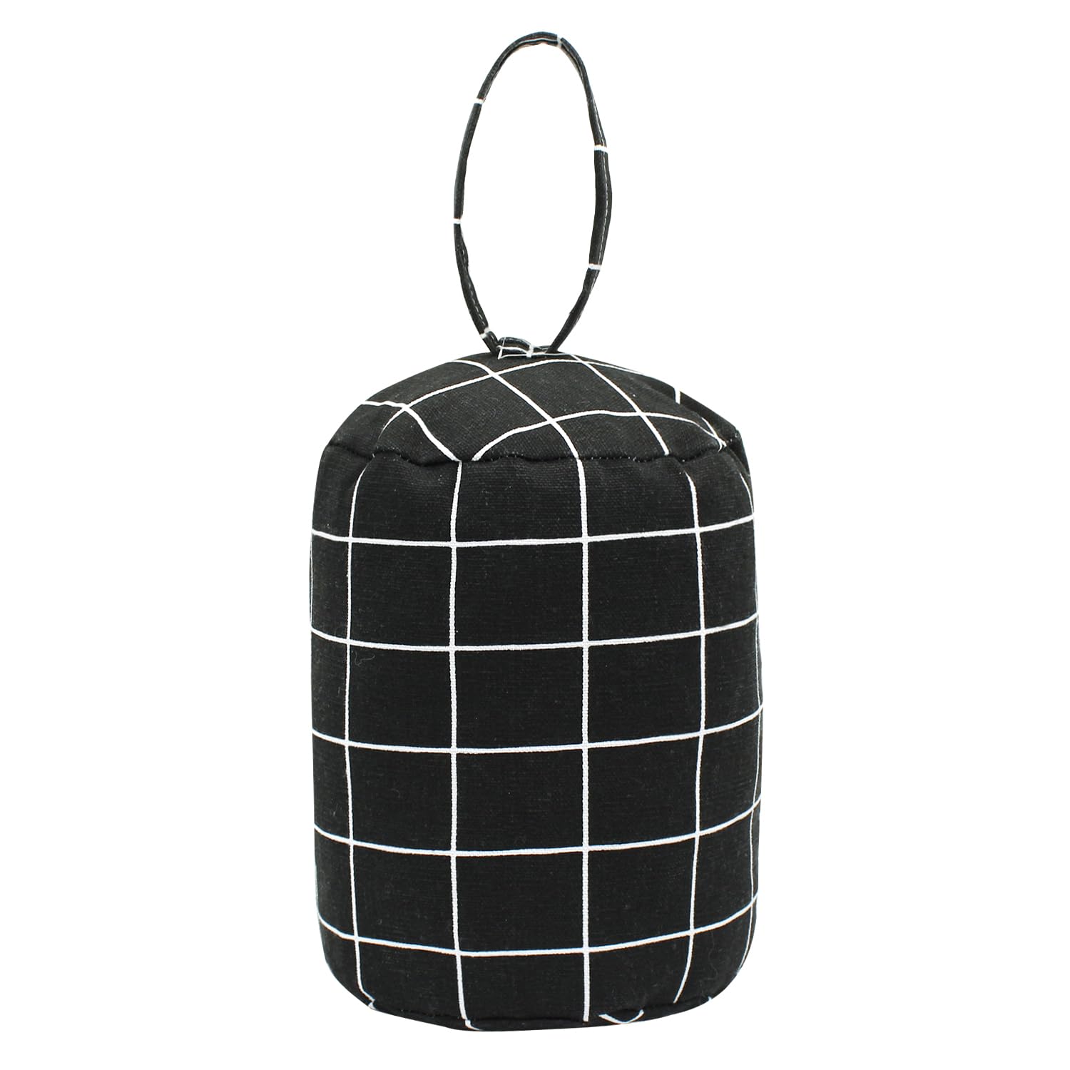 DYRCJ  Decorative Weighted Cylinder Door Stopper with Handle Heavy Duty Fabric Door Floor Stop Wall Protector for Home Office Bedroom Living Room