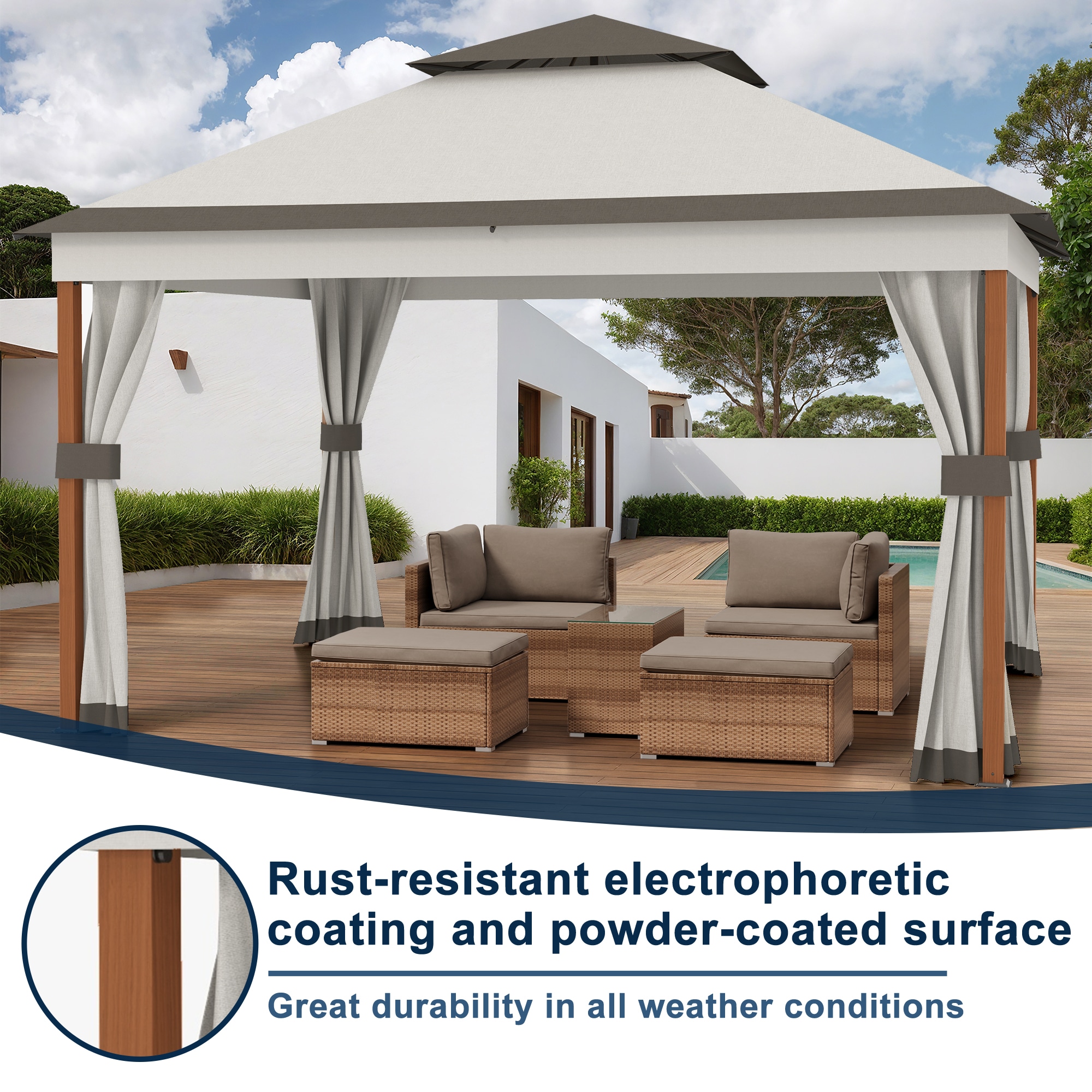 Clihome CL8440231000001 Wood-Resin-Gazebos - View #5