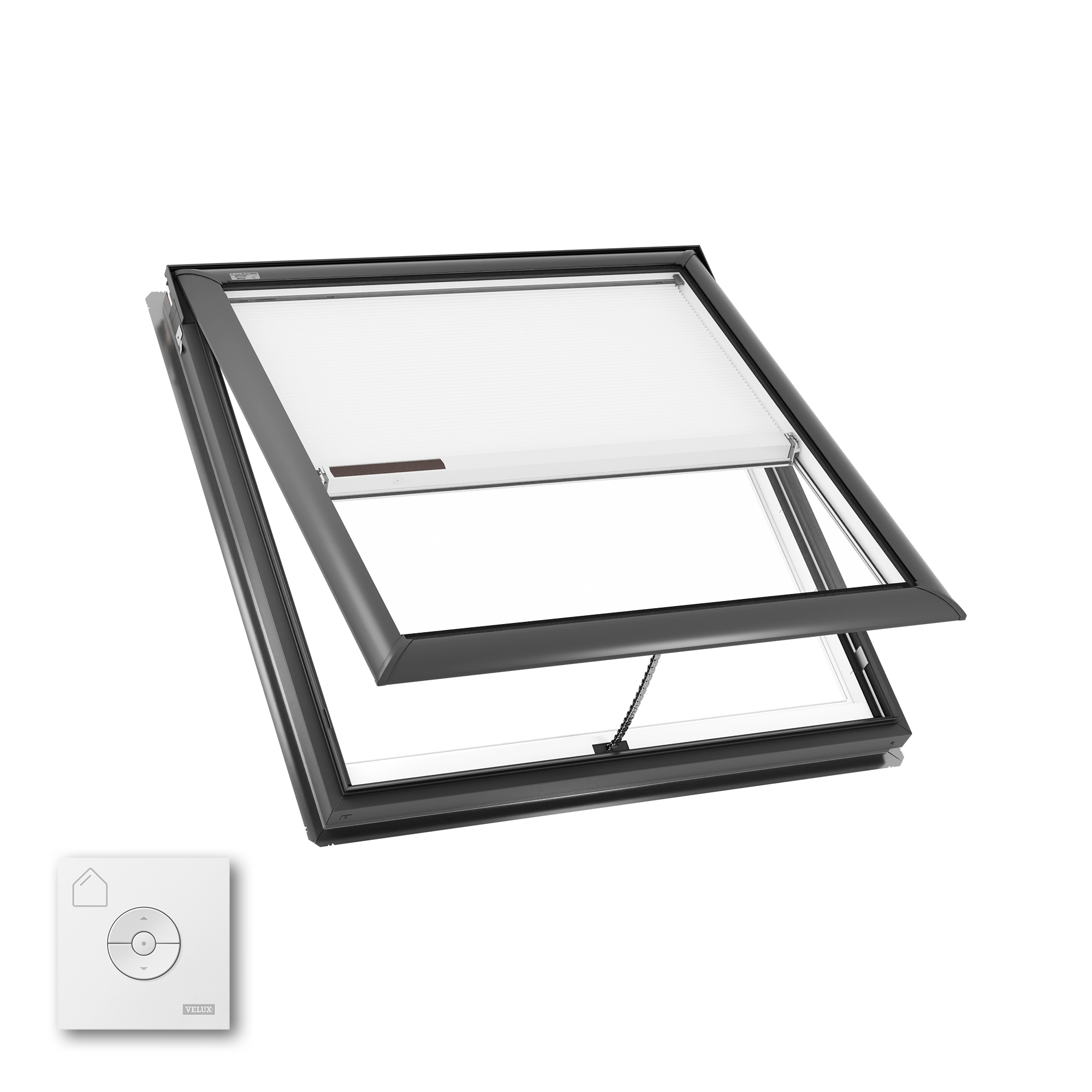 VELUX VS S06 2004S 44-1/4-in x 45-3/4-in Venting Deck mount Aluminum Skylight with Laminated Low-E argon Glass Room Darkening Shade