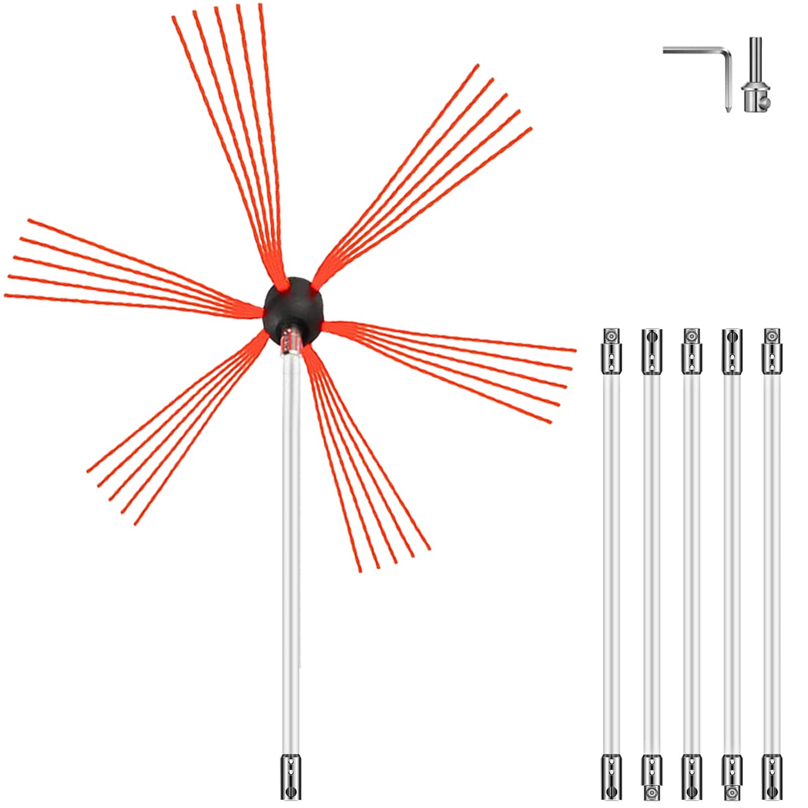 VEVOR 17.7-Inches Rectangular Polypropylene Chimney Brush #YCS6M000000000001V0