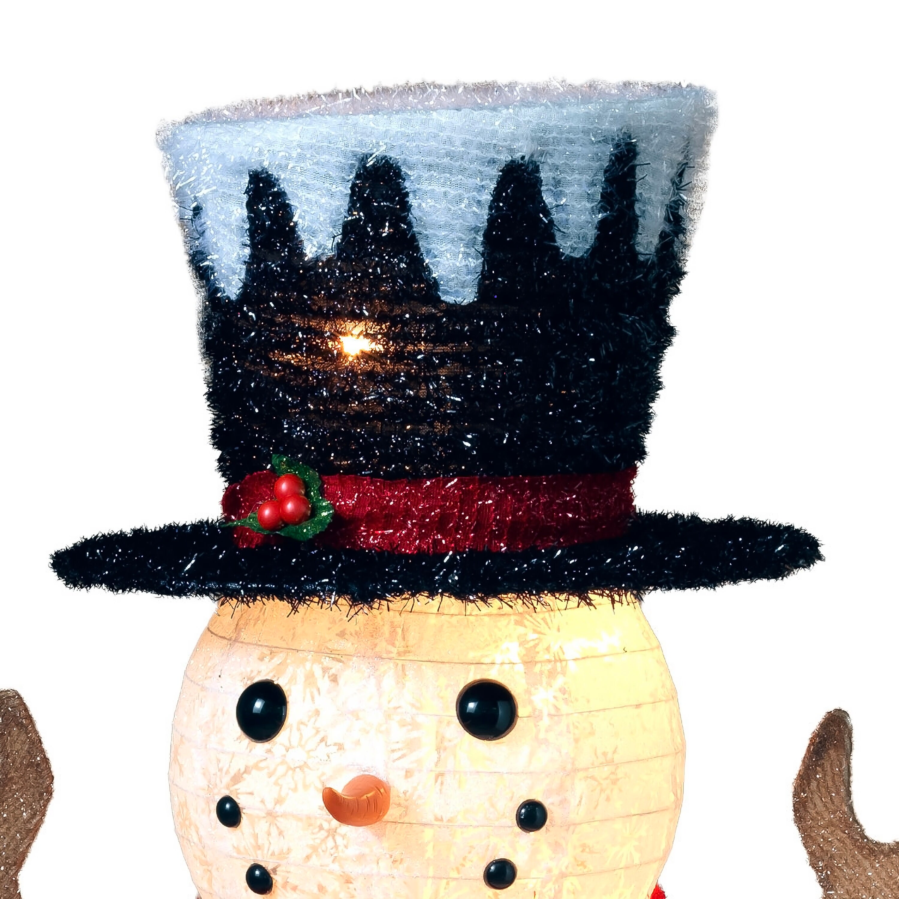 LN ProductWorks Red White Ice Cube 45 Lighted Snowman Display Holiday -  Ruby Lane