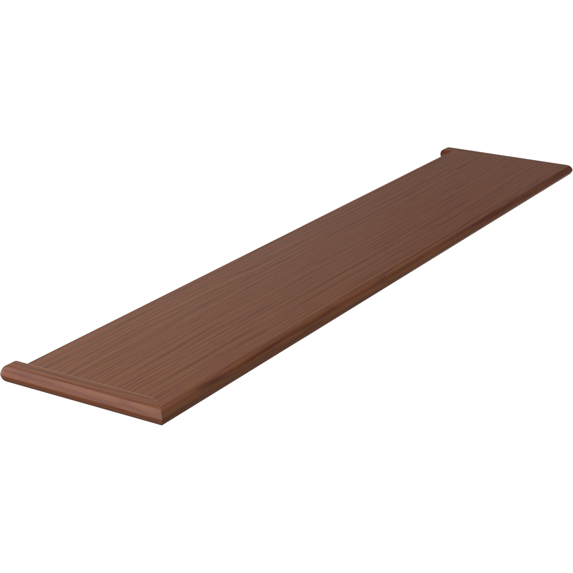 L.J. Smith Stair Systems 807010X54MR2-C 54-in x 10.5-in x 1-in Brown Cherry Double return Bullnose Stair Tread