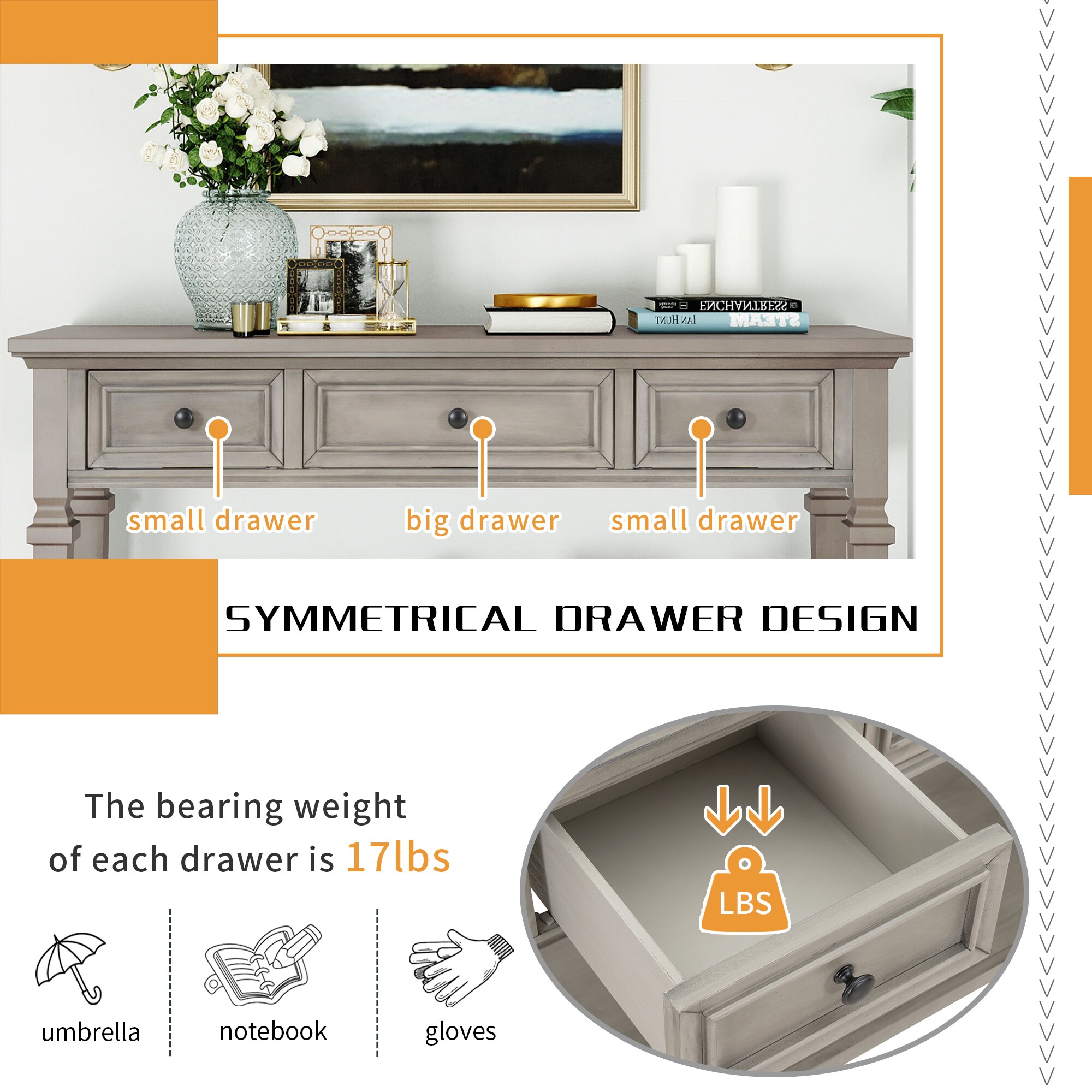 Vynxaria LS0505-71599AAE Console-Sofa-Tables - View #5
