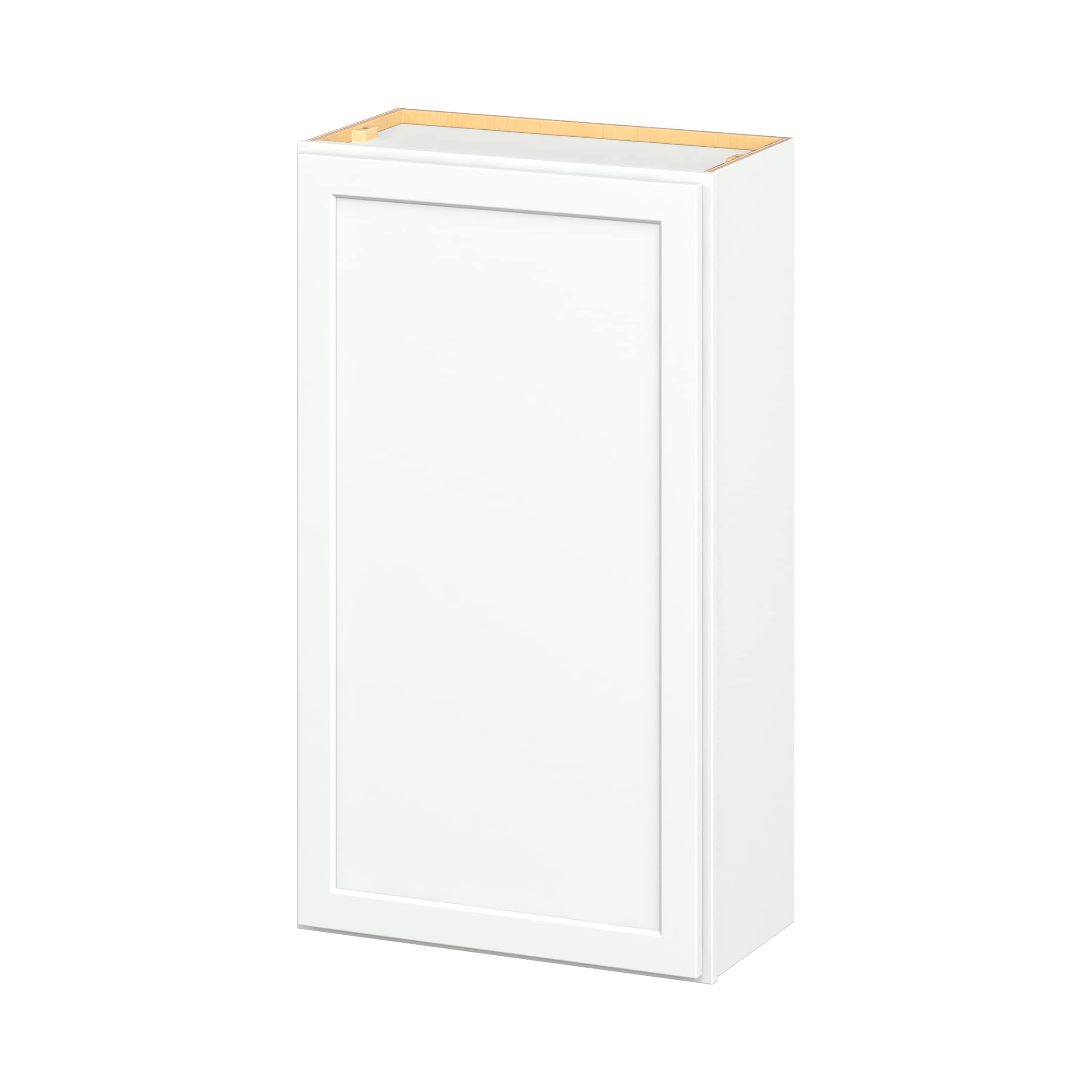 Hugo&Borg W2442(L/R)-GL PRO Glendale 24-in W x 42-in H x 12-in D Pure White Wall Ready to assemble Plywood Cabinet (Recessed Panel Shaker)