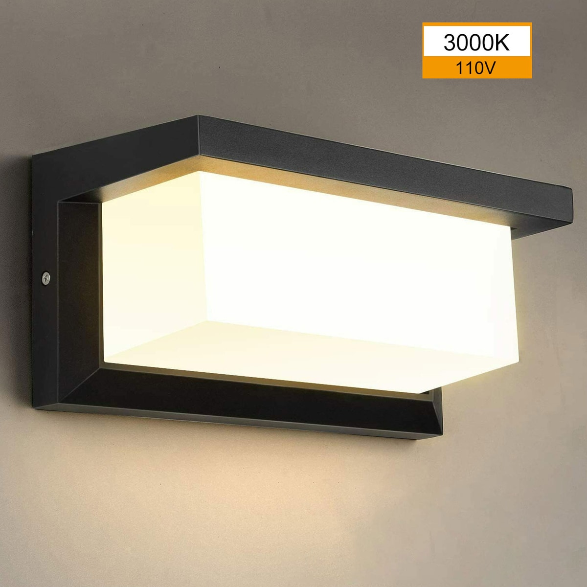 YANSUN L-WL083 5.51-in H Black Hardwired Integrated LED Outdoor Wall Light