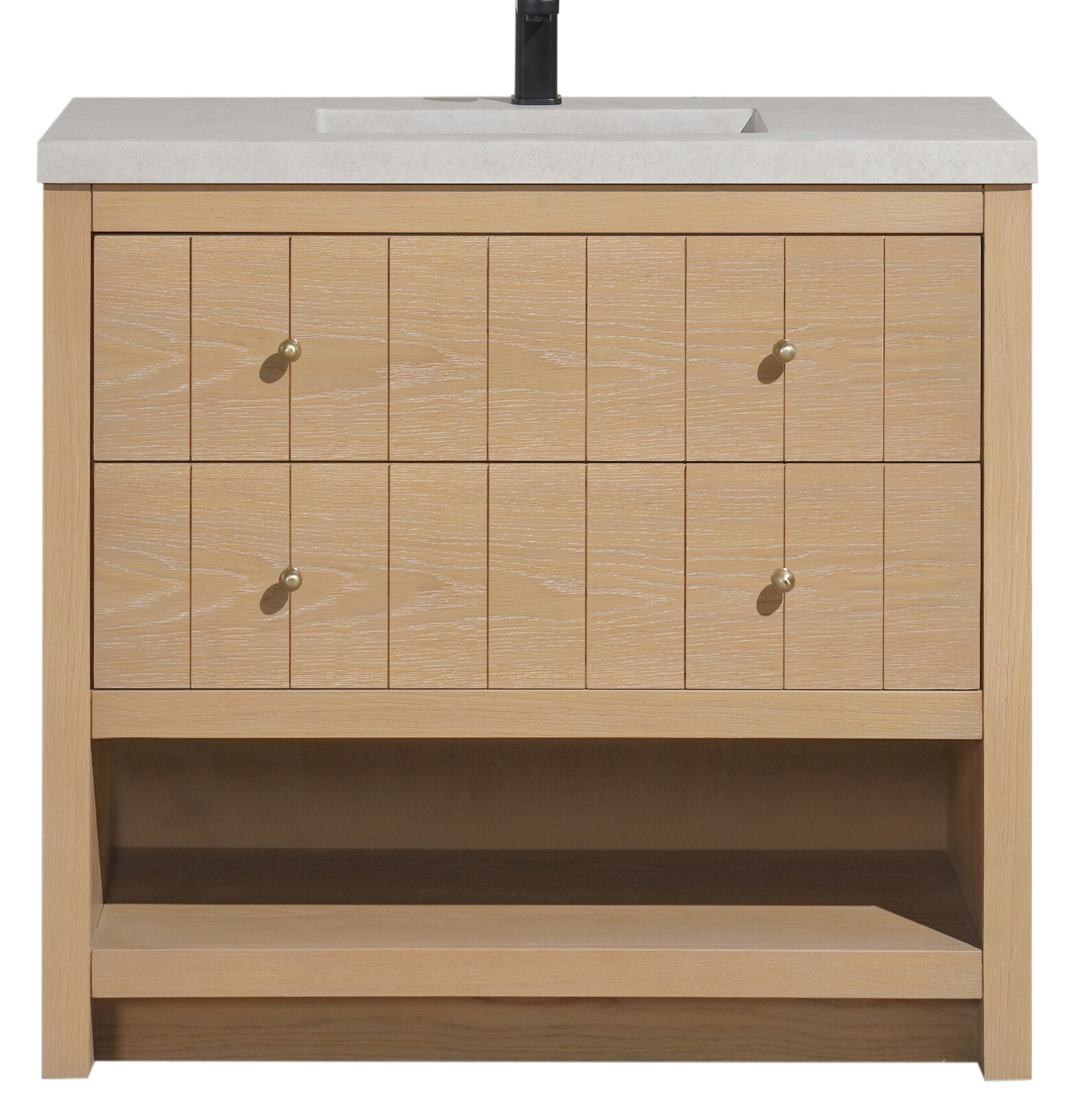 Ari Kitchen & Bath AKB-MONICA-36-OAK Bath-Vanity-Combo - View #2