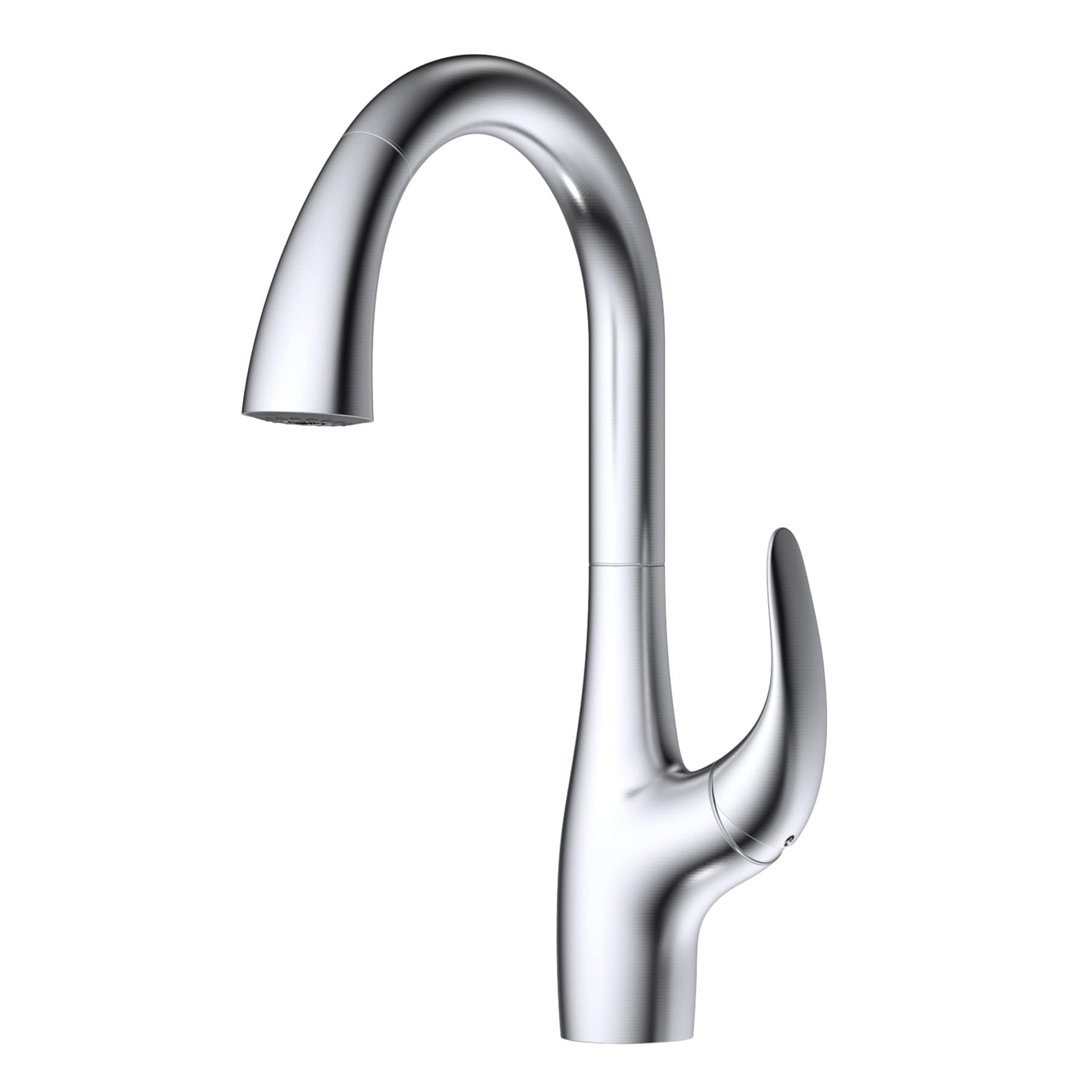 PF WaterWorks PF6003-SS Innova Stainless Steel Single Handle Deck-mount Handle Commercial/Residential High-arc Kitchen Faucet with Sprayer ( Deck Plate Included )