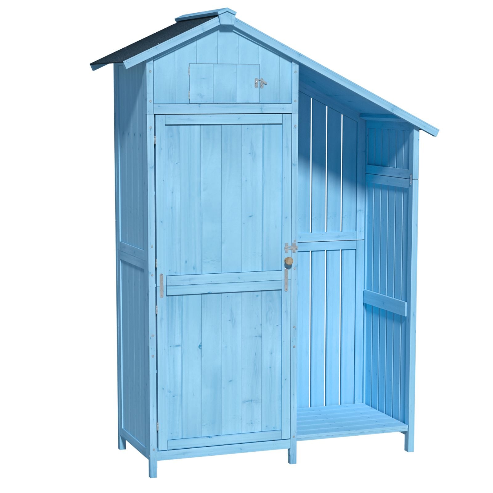 WELLFOR GIZTT120BE-2 GT Outdoor Storage Wooden Shed 2-ft x 4-ft Lean-to Style Wood Outdoor Storage Shed with 1 Doors (Floor Included) (Installation Included)