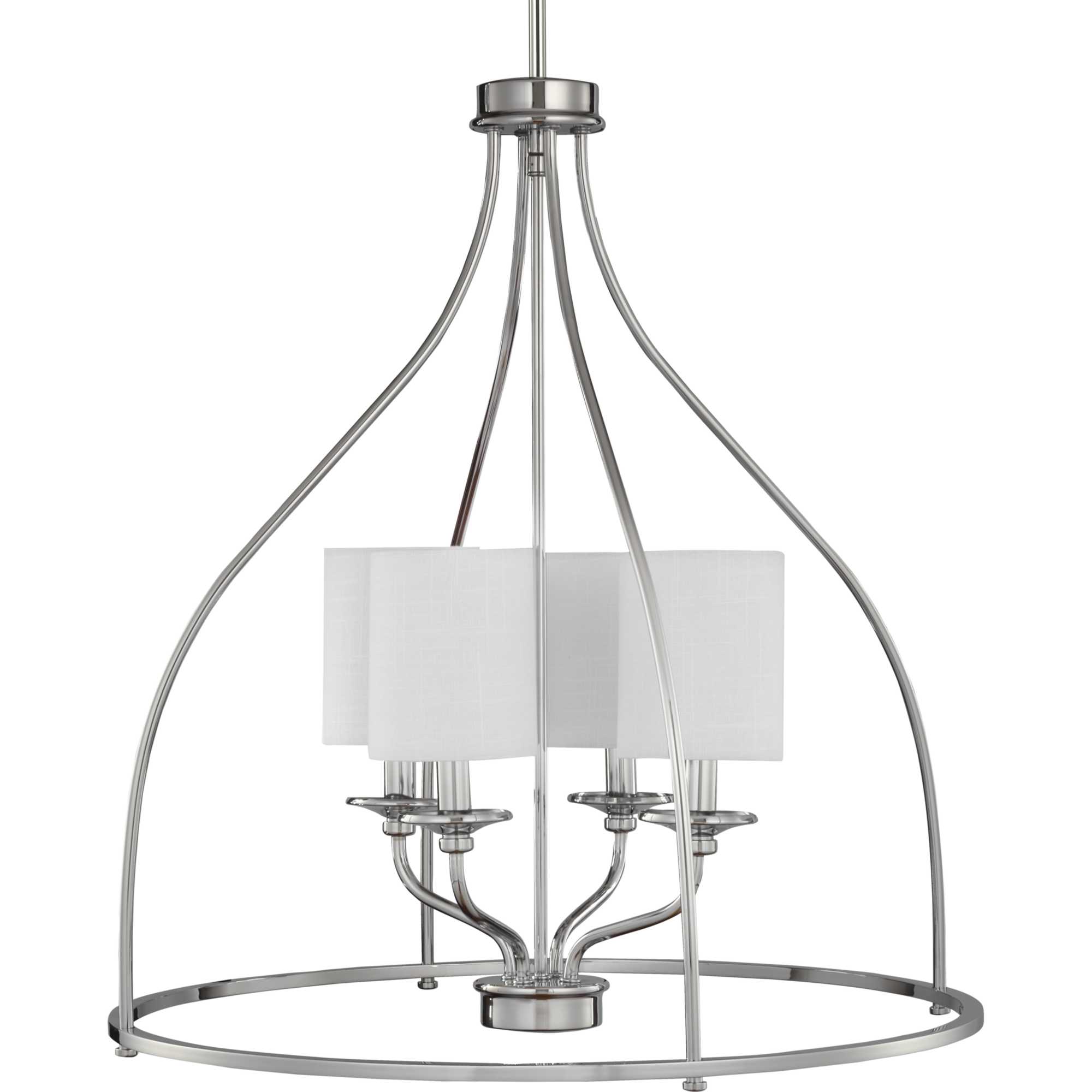 Progress Lighting P500285-015 Bonita 4-Light Polished Chrome Transitional Dry Rated Chandelier