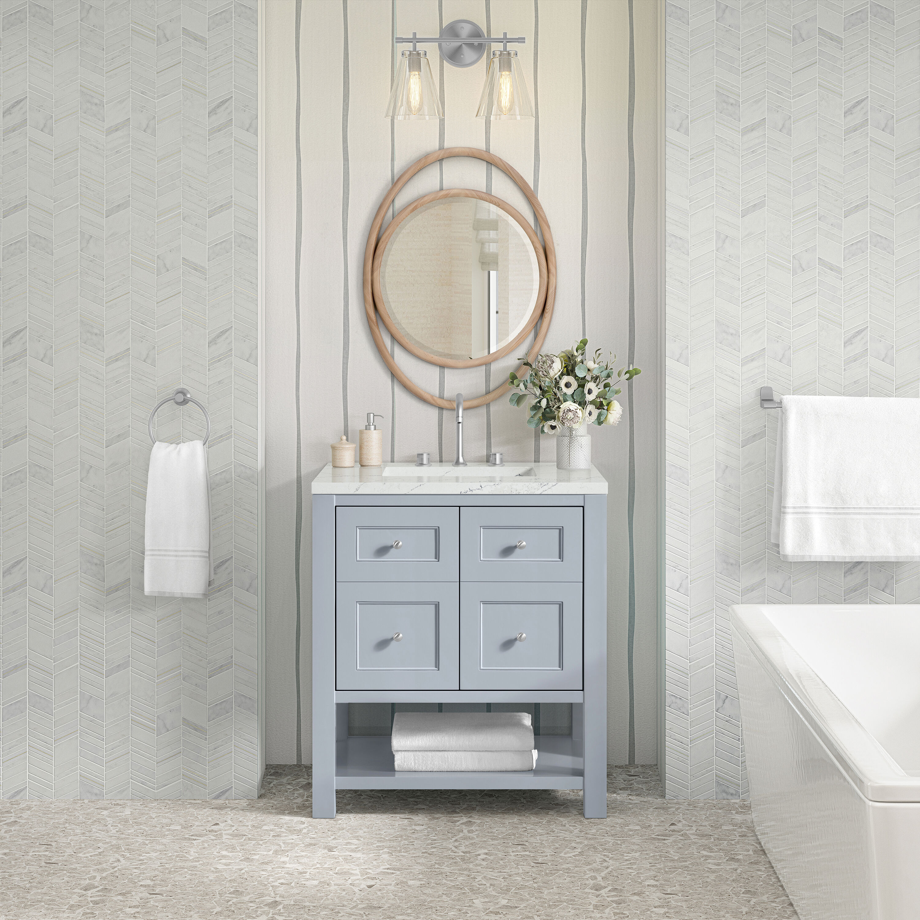 James Martin Vanities 330-V30-SRB-3ENC Bath-Vanity-Combo - View #3