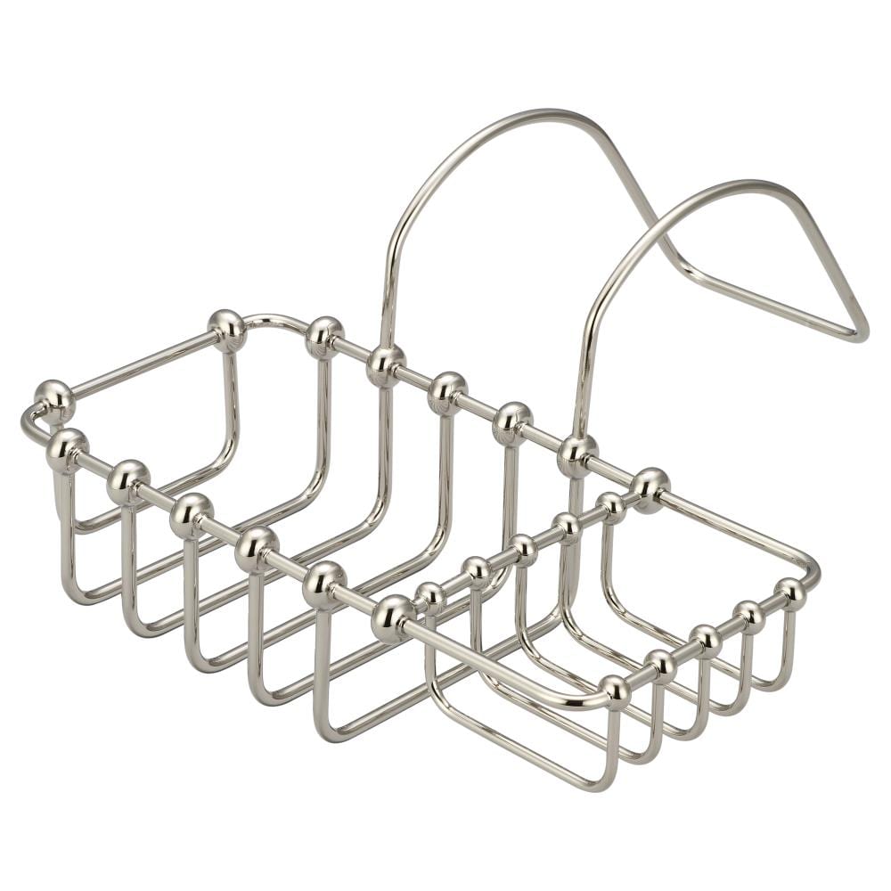 Signature Hardware Soap Basket with Sponge Holder in Brushed Nickel