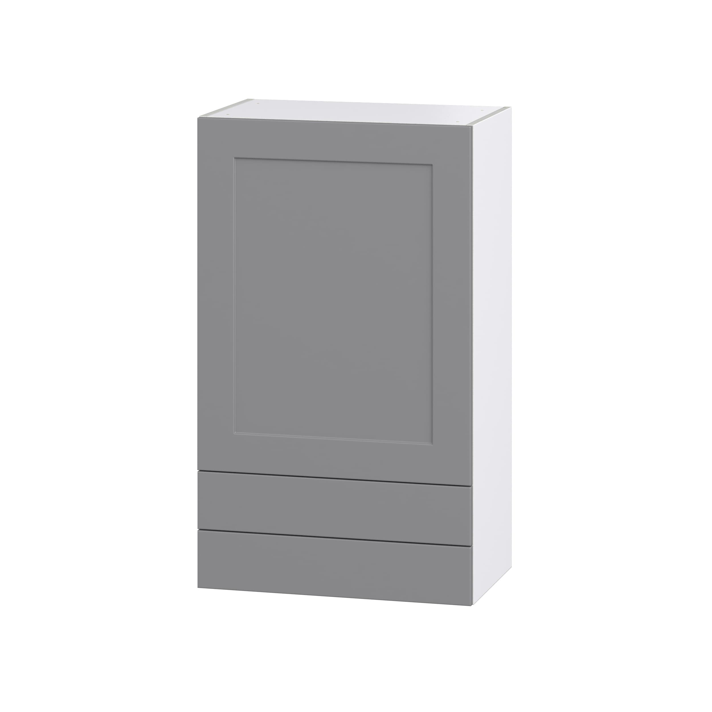 Hugo&Borg DSW2440B(L/R)-BM Beaumont 24-in W x 40-in H x 14-in D Slate Gray 2 -Drawers Wall Fully assembled Cabinet (Recessed Panel Shaker)
