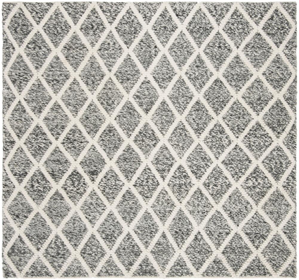 Safavieh NAT711C-6SQ Natura Isto 6 x 6 (ft) Synthetic Ivory/Black Square Indoor Trellis Coastal Area rug