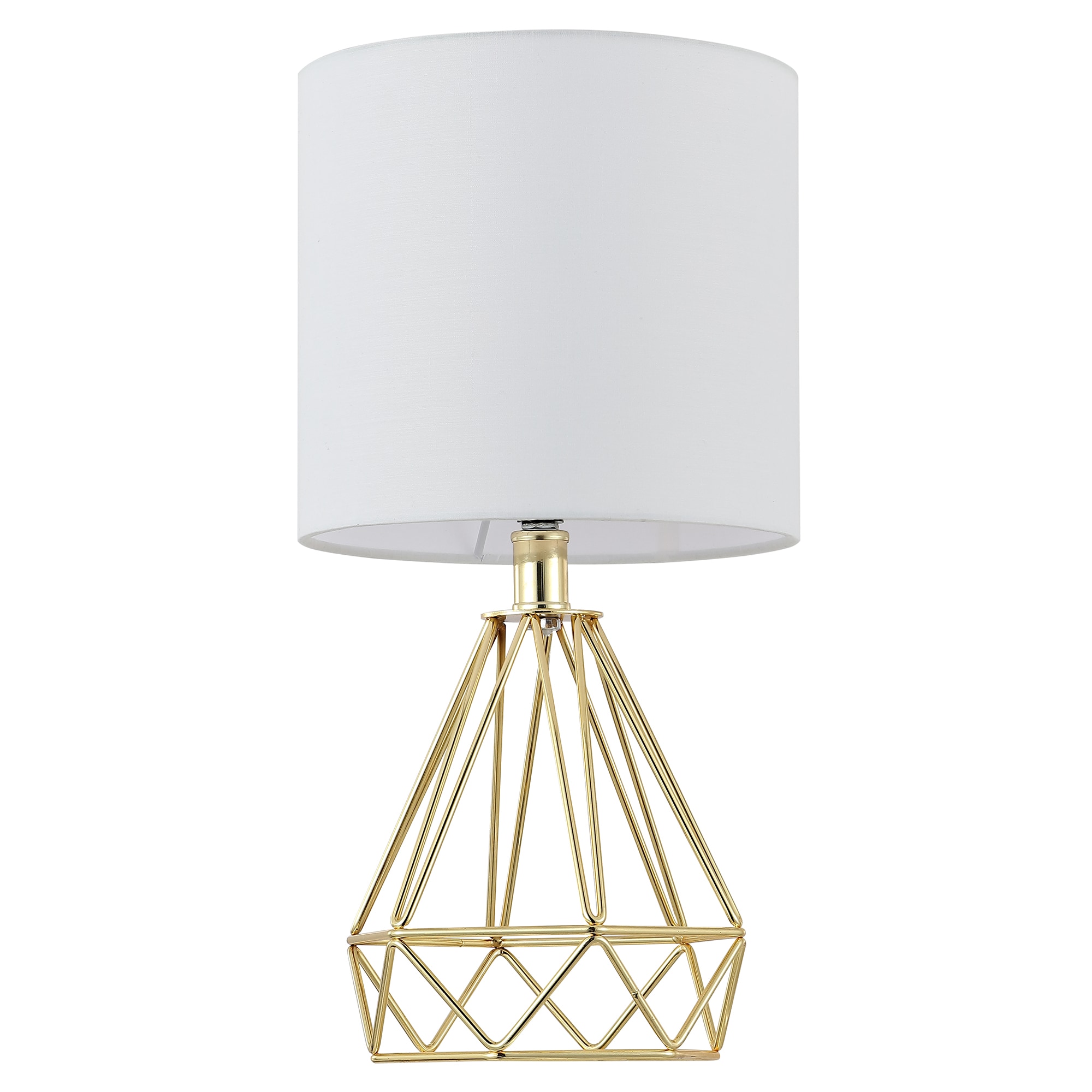 GETLEDEL LEPT-0302-GD 15.5-in Gold LED Table Lamp with Fabric Shade