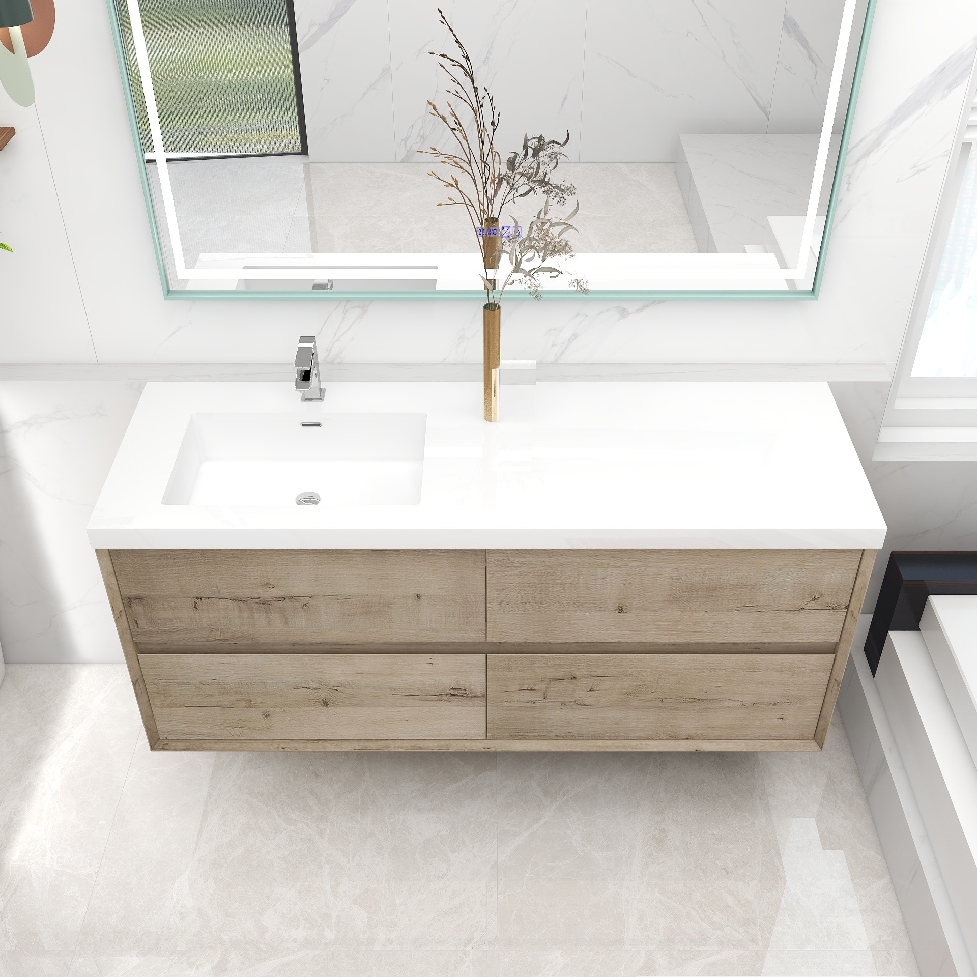 BV Better Vanity SLIM60SL-WO Bath-Vanity-Combo - View #8