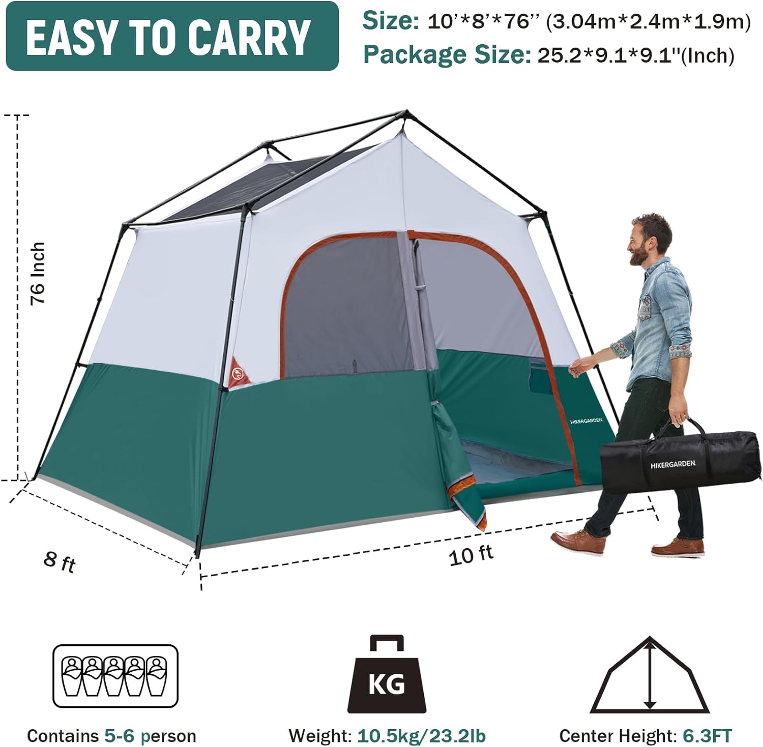 Zeus & Ruta Canopy Tent Polyester 6-Person Tent in the Tents department at  Lowes.com