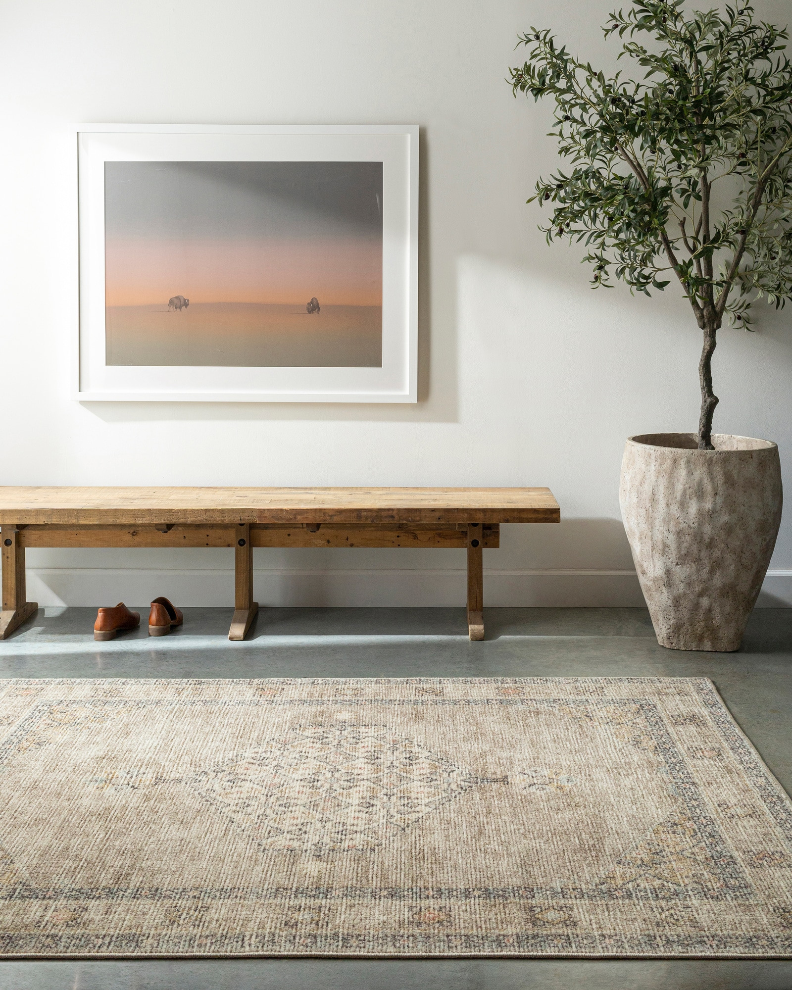 Livabliss BOLC2301-2773 Becki Owens Lila 2 x 7 (ft) Polyester Off-White Rectangular Indoor Medallion Runner rug