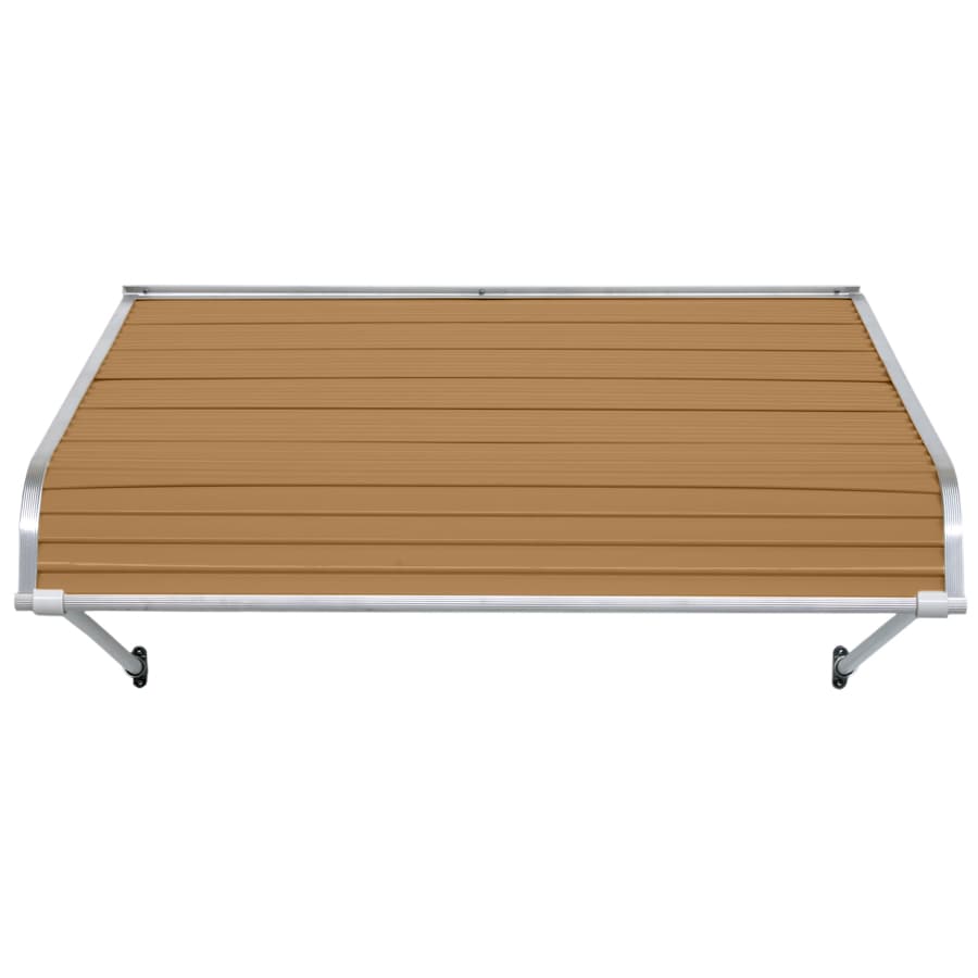 NuImage Awnings 1100 40-in Wide x 36-in Projection Metal Mocha Tan Solid  Fixed Door Awning in the Awnings department at
