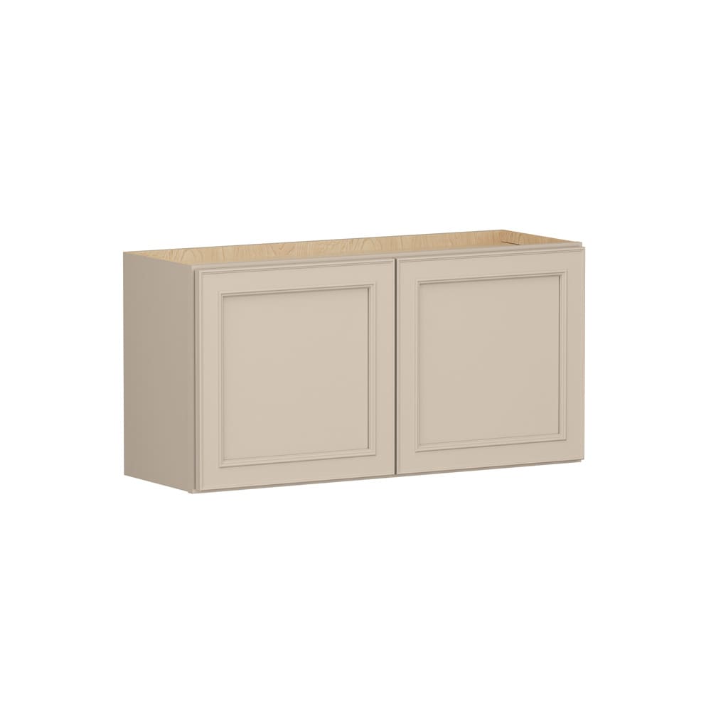 Shenandoah Irvington 36-in W x 18-in H x 12-in D Oat Painted Wall Fully Assembled Cabinet Recessed Panel Miter