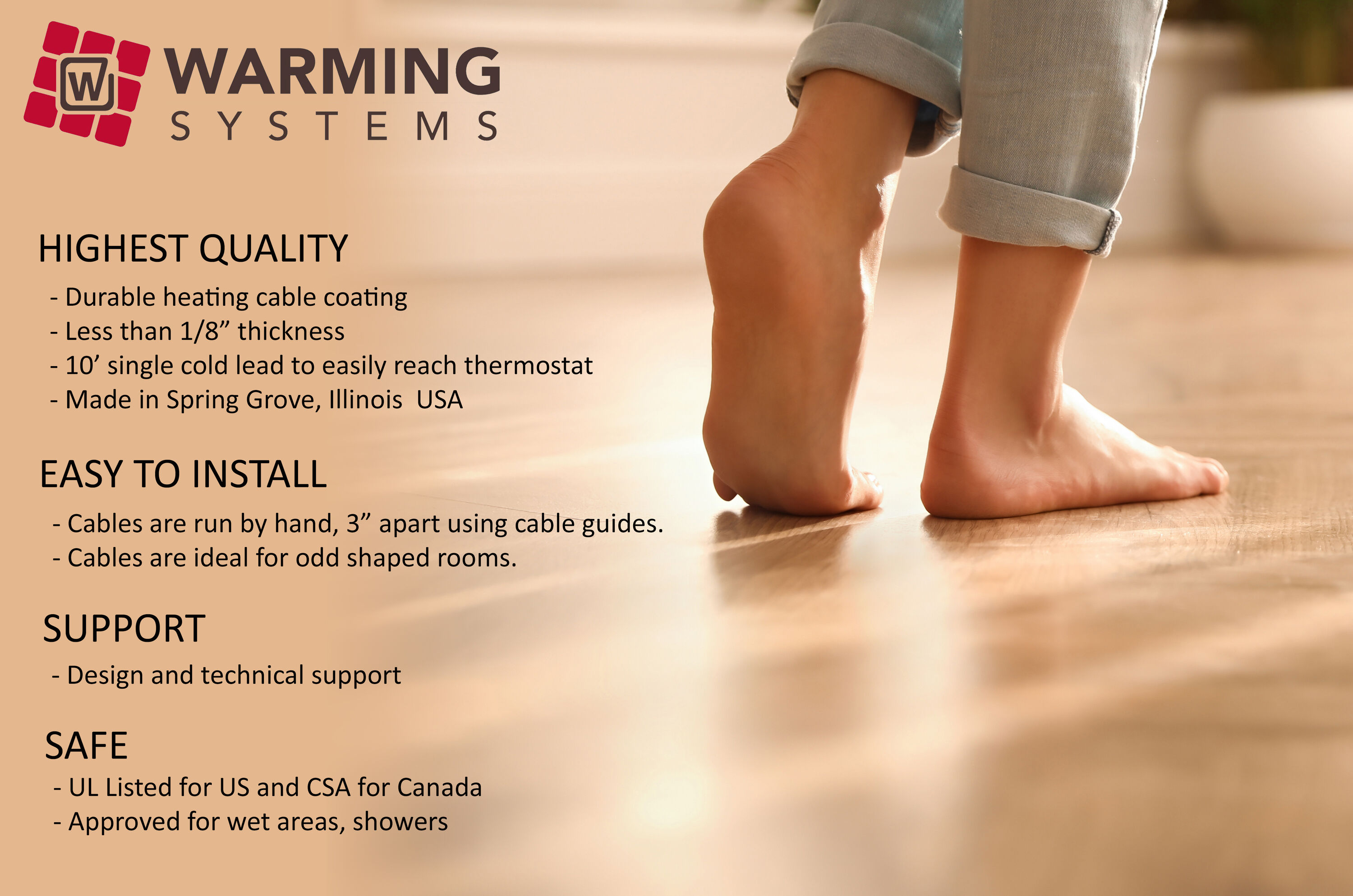 WARMING SYSTEMS 70CABLEUWG5240 Underfloor-Heating - View #3
