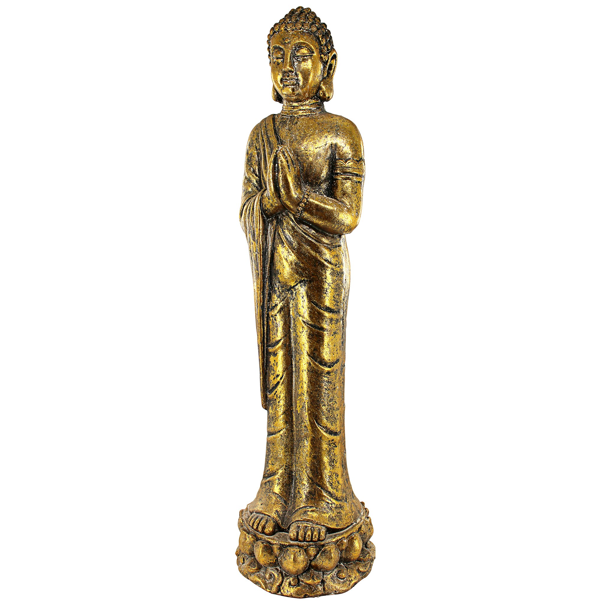 Design Toscano FU13264 28-in H x 7-in W Gold Angels and cherubs Garden Statue