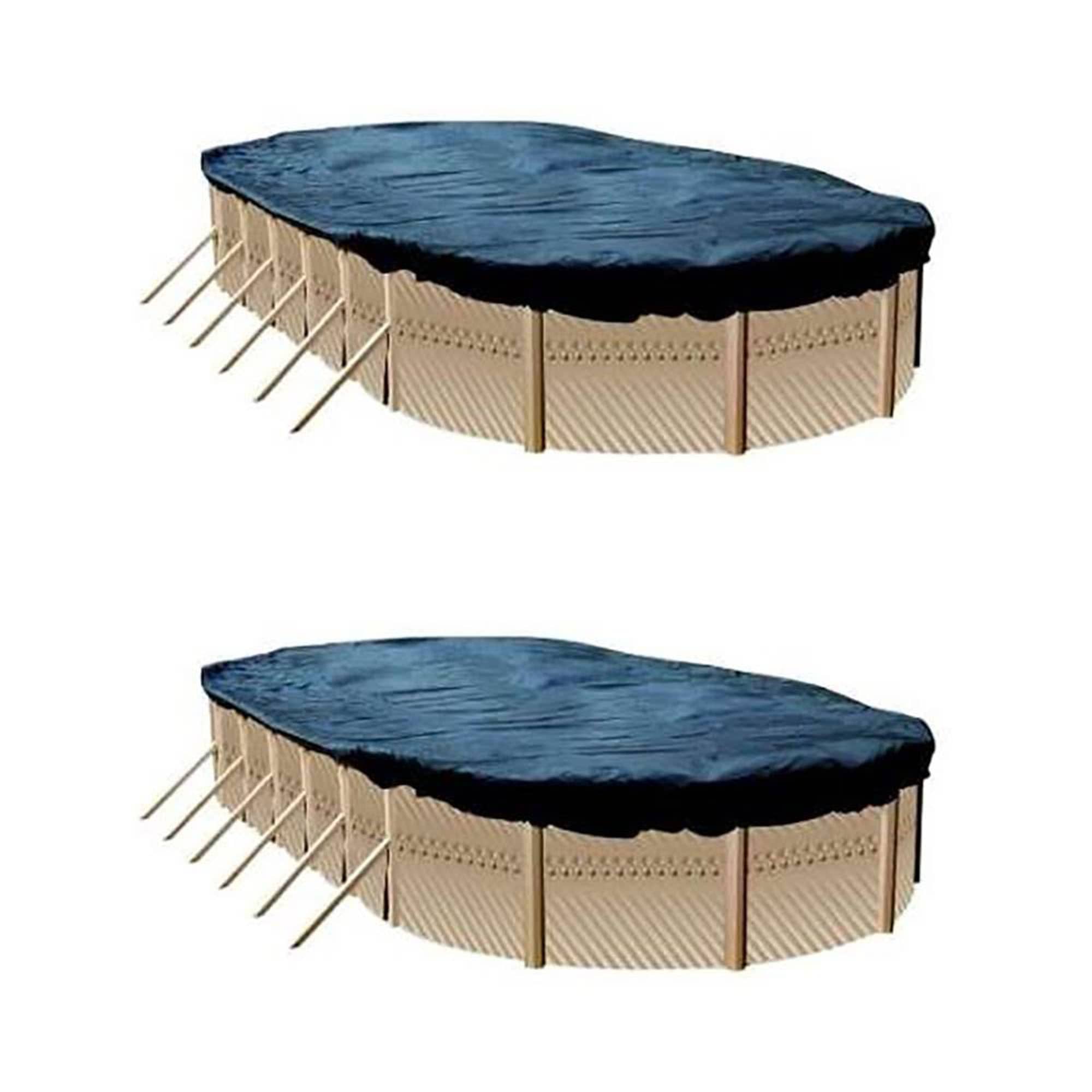 Swimline 117957 12-Feet x 24-Feet Polyethylene Winter Oval Pool Cover