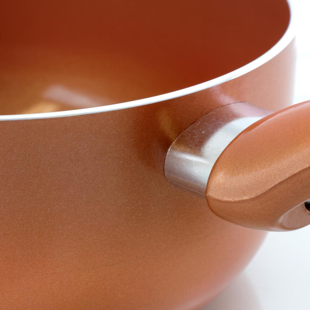 Better Chef 1.5 Qt Copper Colored Ceramic Coated Saucepan with