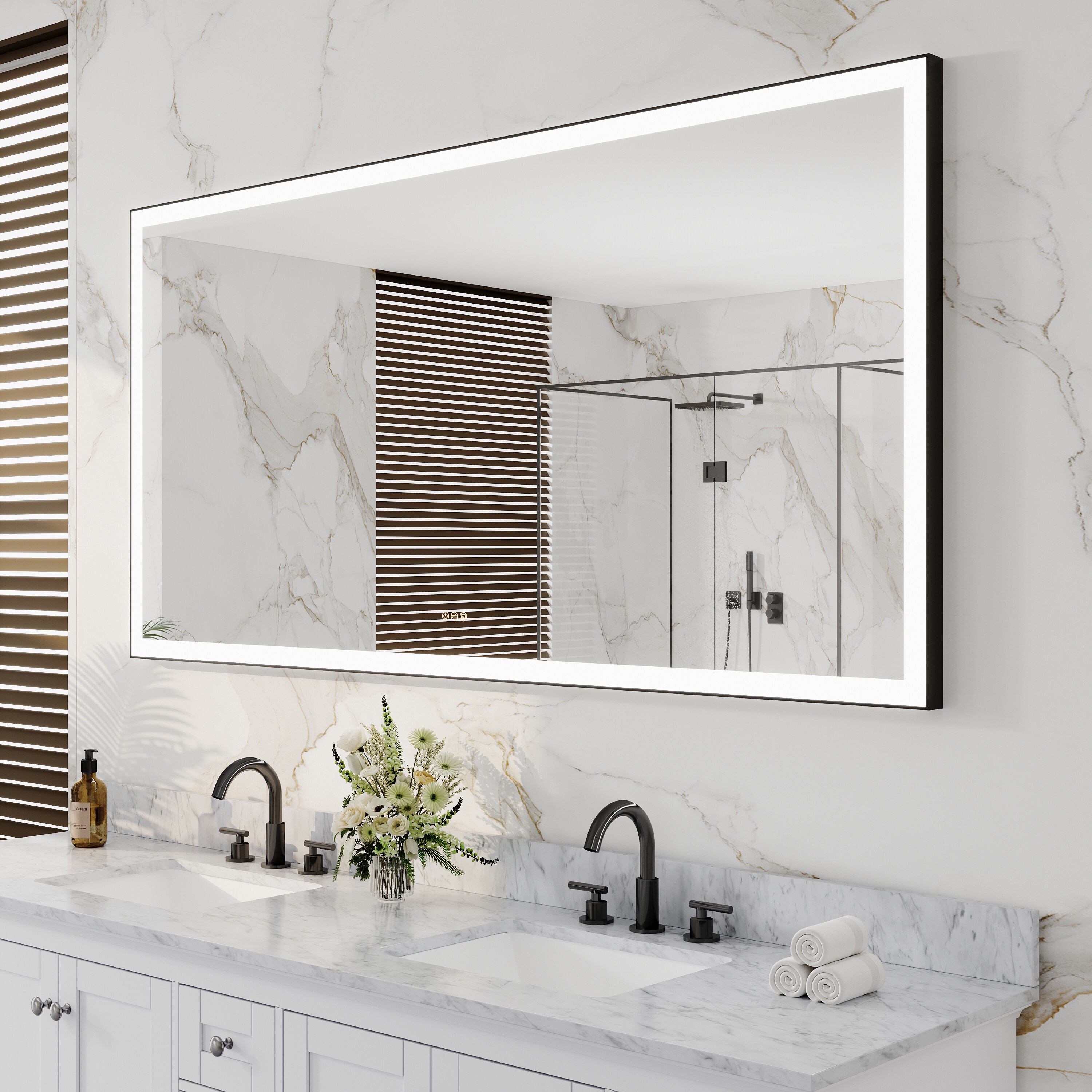 CALVON HML7236BL Framed-Bath-Mirrors - View #2