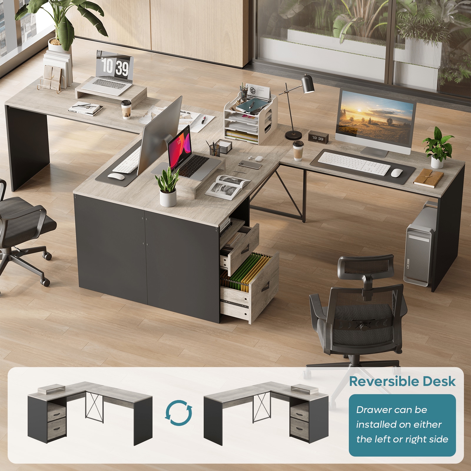 Bestier LOW-H103314A-RGOL desks - View #4