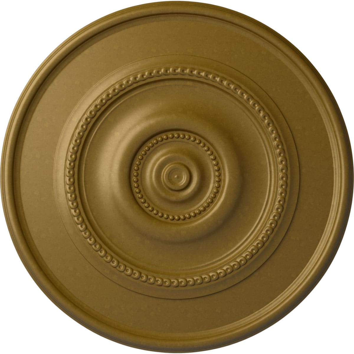 Ekena Millwork CM24REGLS Traditional Reece 24.375-in W x 24.375-in L Painted Gold Polyurethane Whole Ceiling Medallion